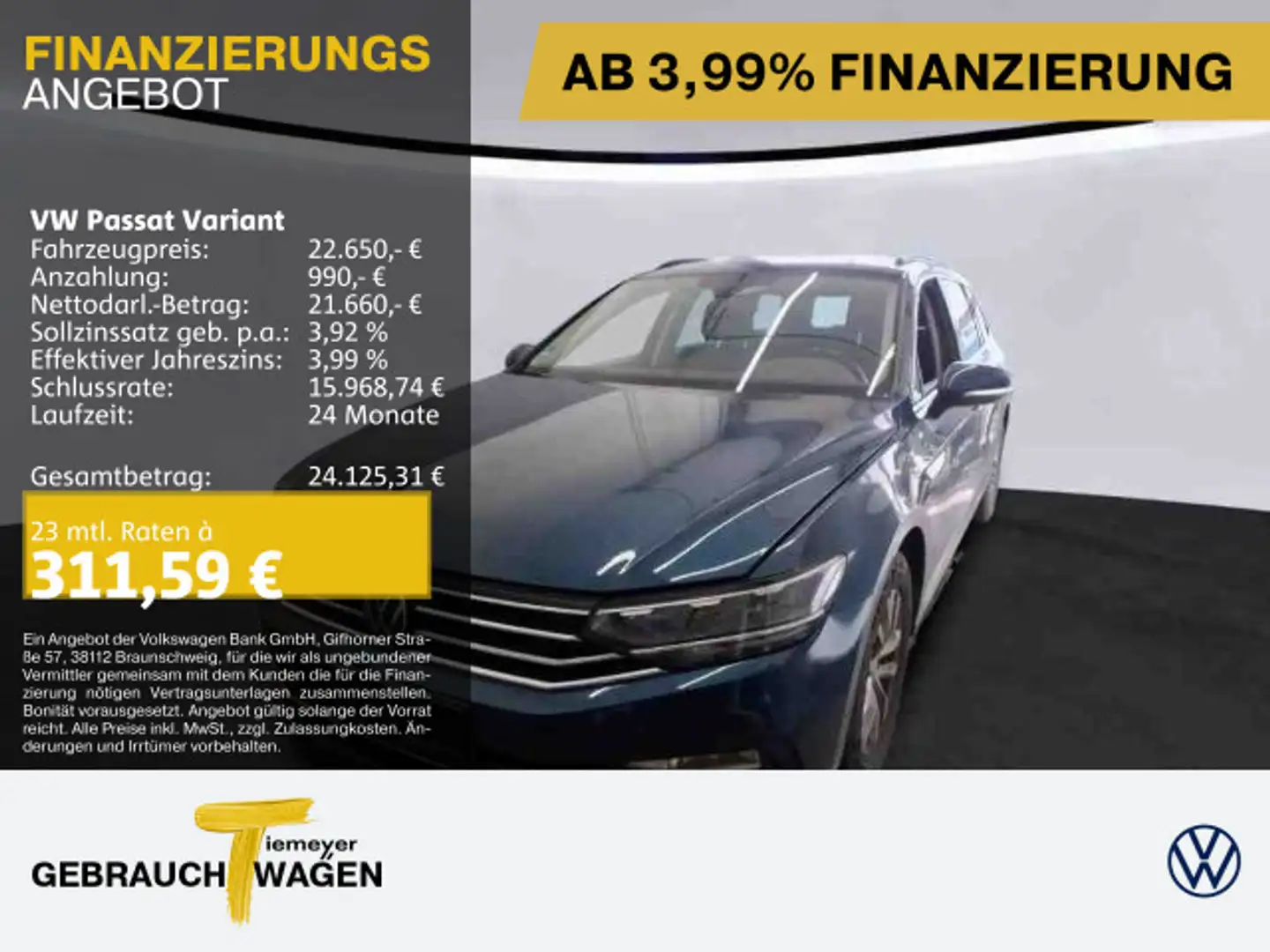 Volkswagen Passat Variant 2.0 TDI DSG BUSINESS AHK KAMERA Blau - 1