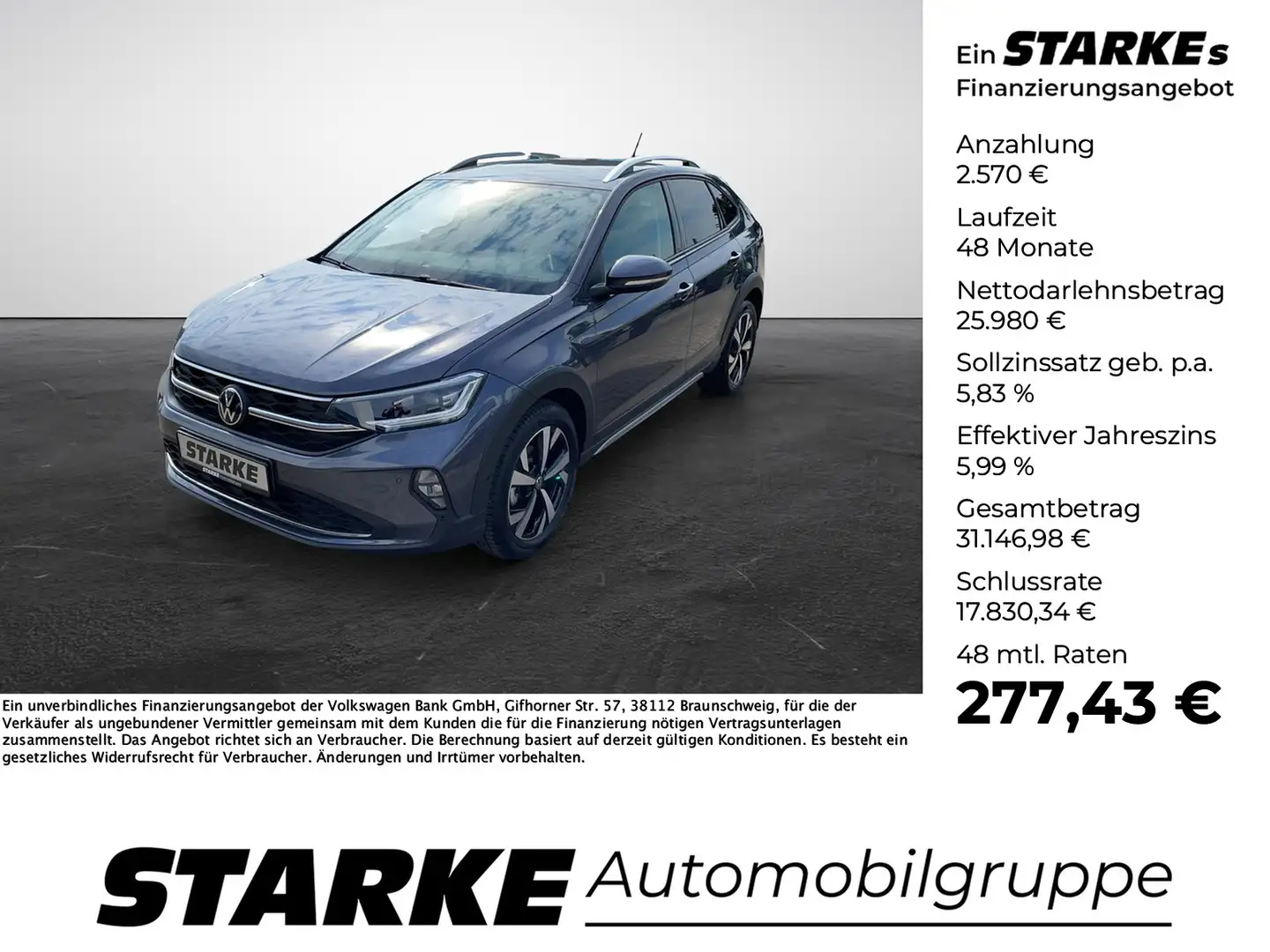 Volkswagen Taigo 1.0 TSI DSG Style Grau - 1