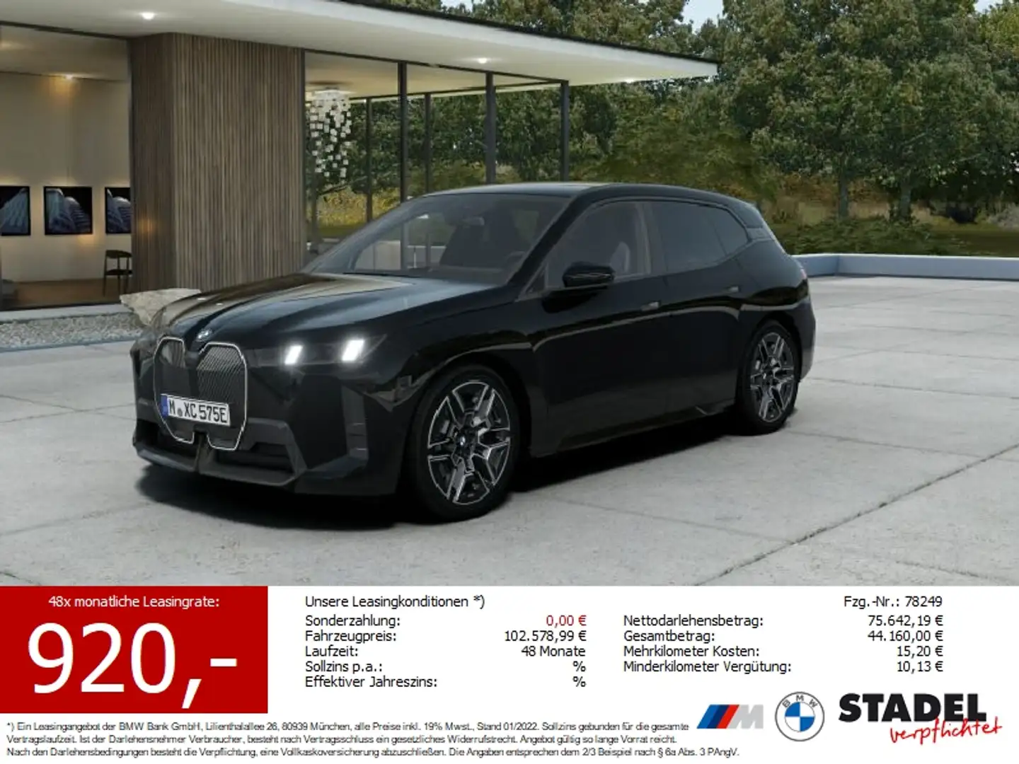 BMW iX xDrive45 M Sportpaket Black - 1