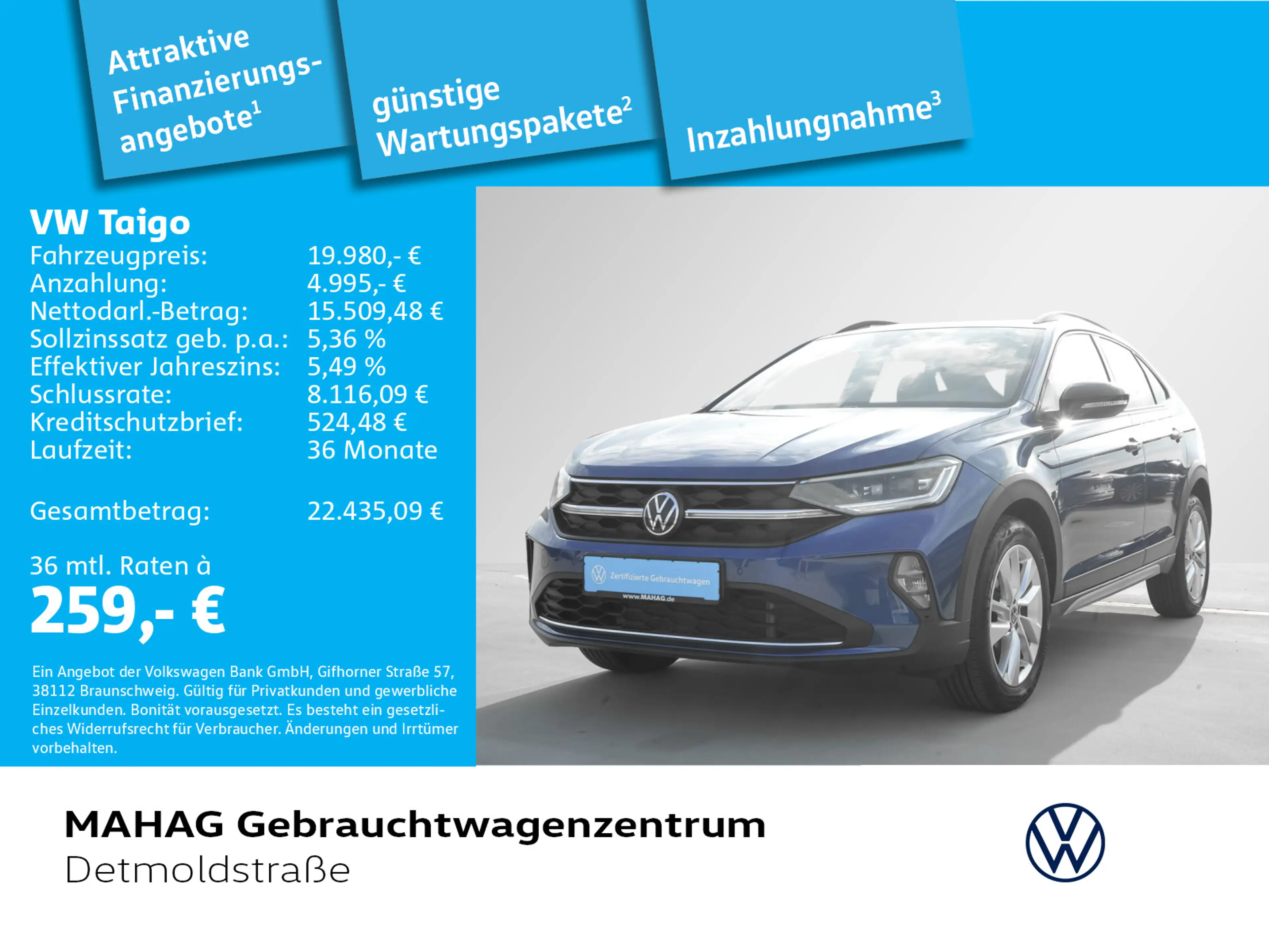 Volkswagen Taigo MOVE 1.5 TSI IQ.Light IQ.Drive Navi AHK Pa