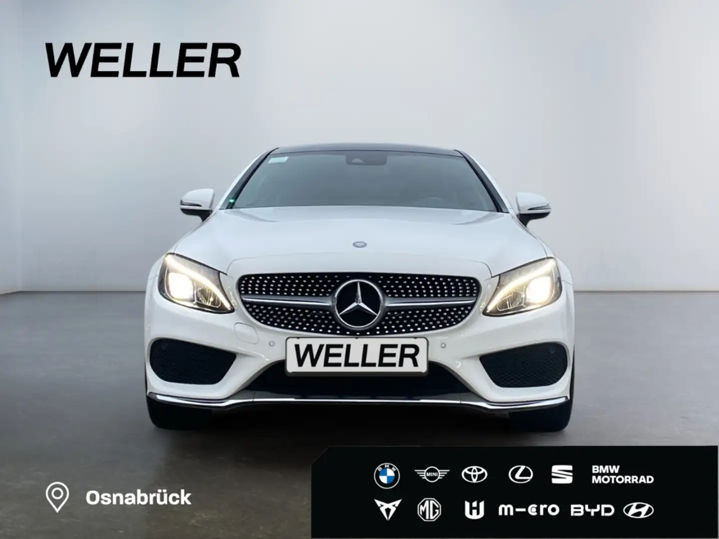 Mercedes-Benz C 180 Coupe 7G-TRONIC AMG Line *LED*HUD*Airmatic* Weiß - 2