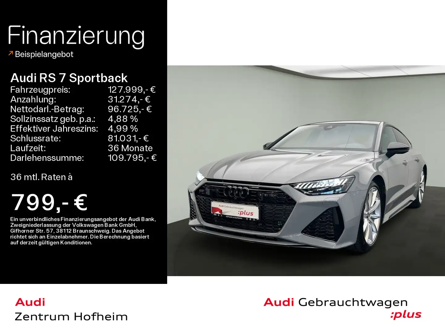 Audi RS7 performance*305 km/h*Keramik*Air* Gris - 1