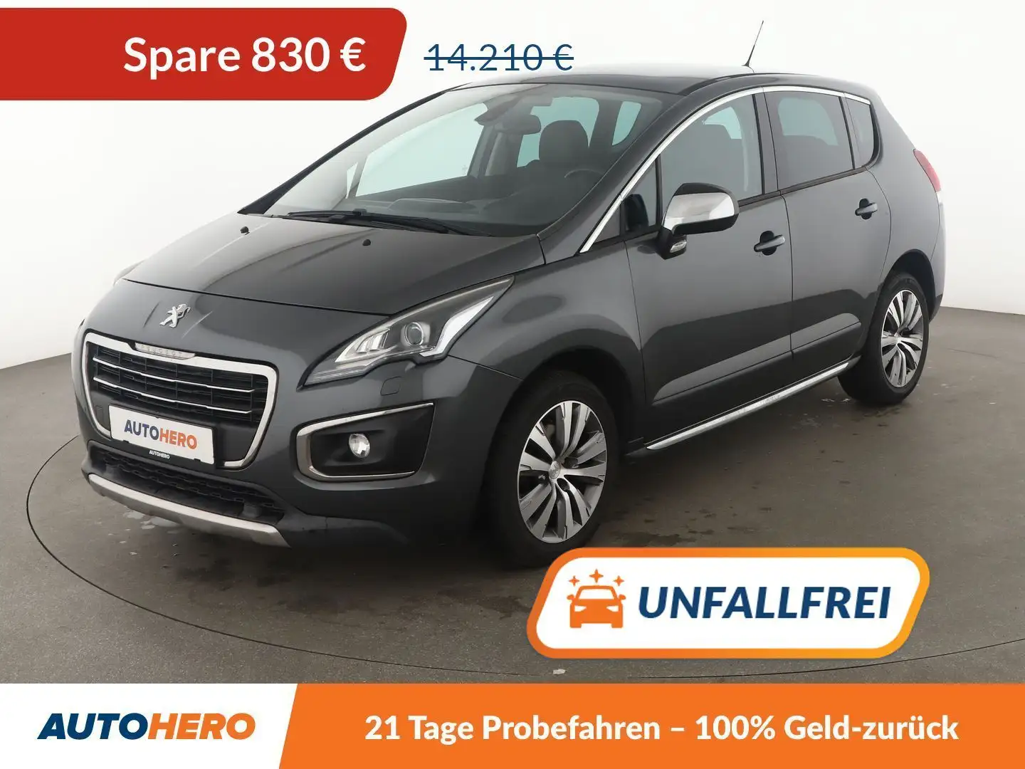 Peugeot 3008 2.0 HDi Allure Aut.*NAVI*HEAD-UP*PANO*BI-XENON*CAM Grau - 1