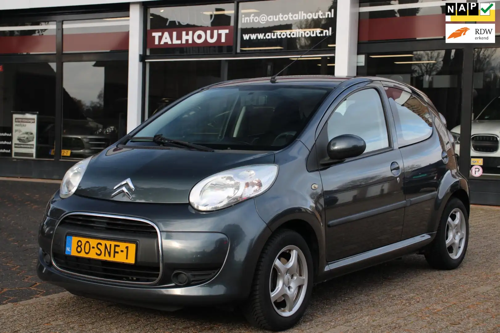 Citroen C1 1.0-12V Selection - AIRCO, 5 DEURS, NAVIGATIE, BLU Gris - 1