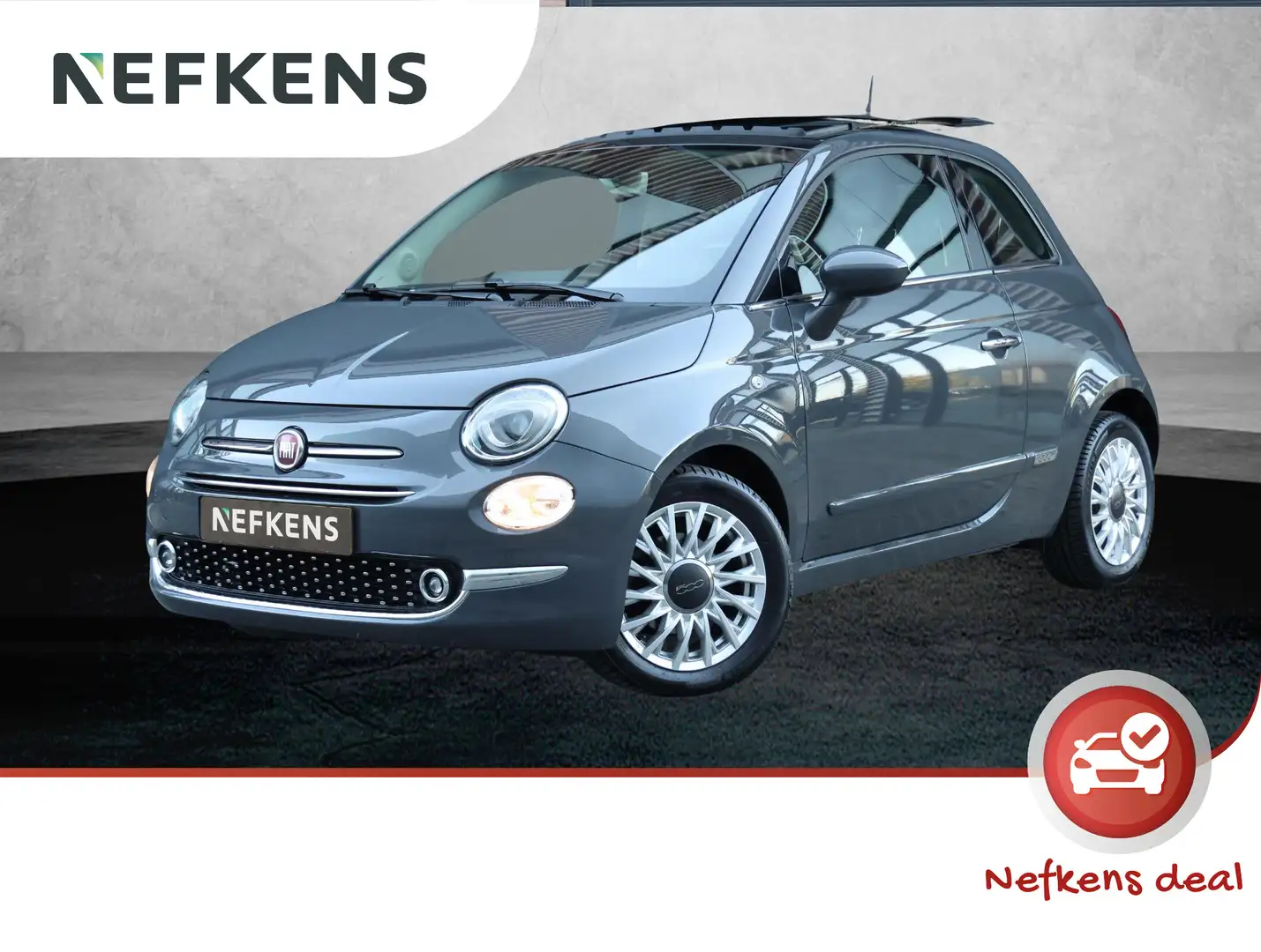 Fiat 500 85pk TwinAir Lounge | 1ste eigenaar | Open Dak | N Gris - 1