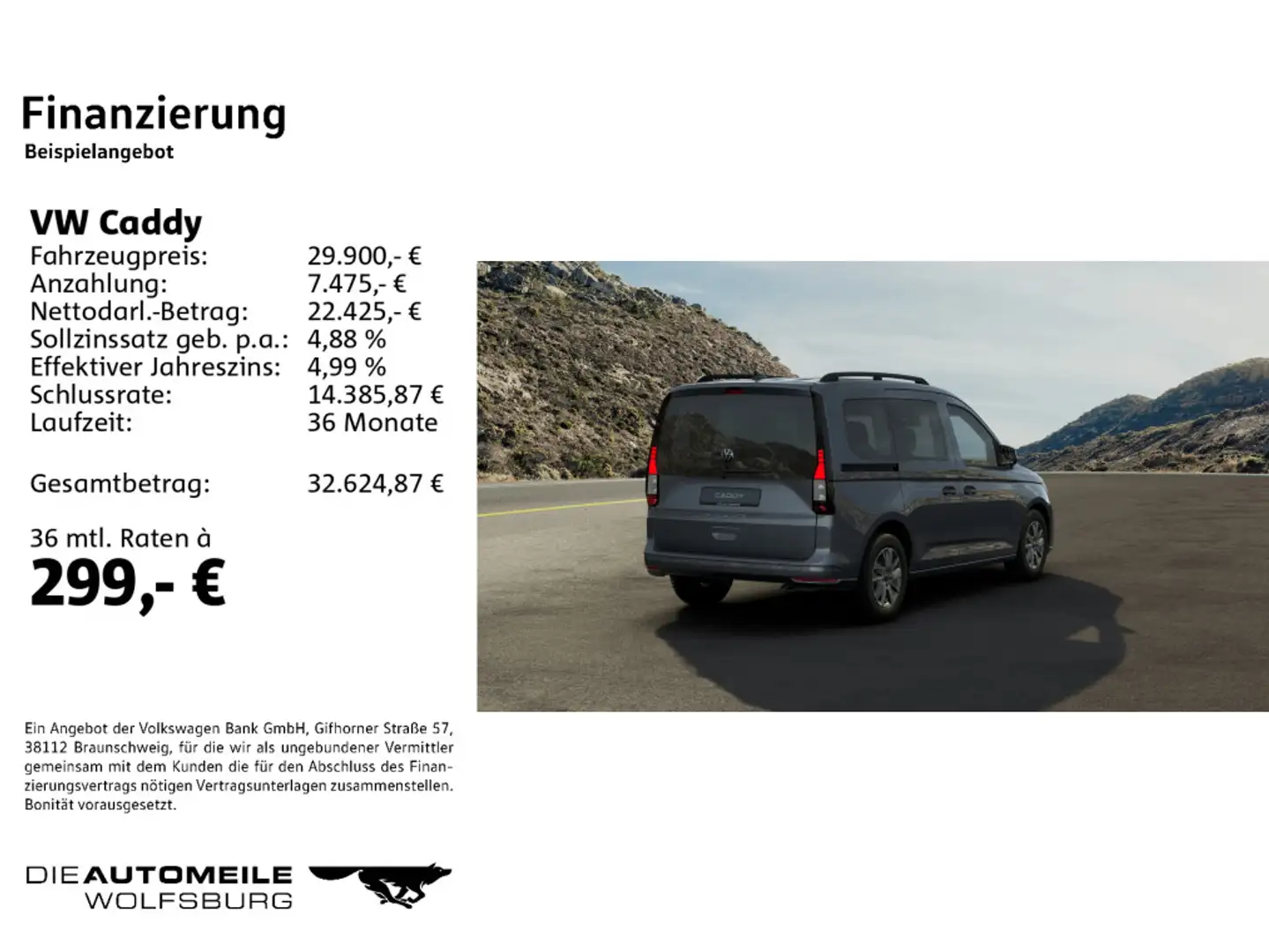 Volkswagen Caddy Life 1.5 TSI OPF Life Grau - 2