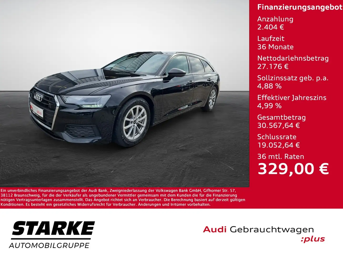 Audi A6 Avant 40 TDI S tronic quattro NaviPlus LED AHK ... Schwarz - 1