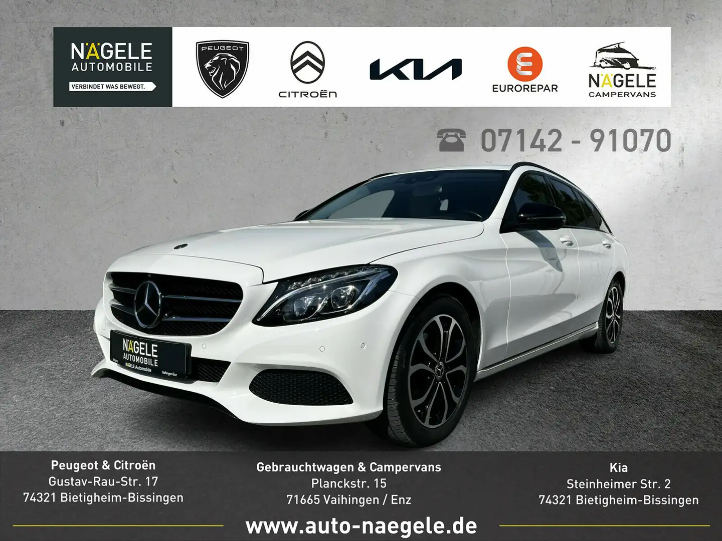 Mercedes-Benz C 200 C 200 T Avantgarde+360°+Head up+ACC  Navi/Autom. Weiß - 1