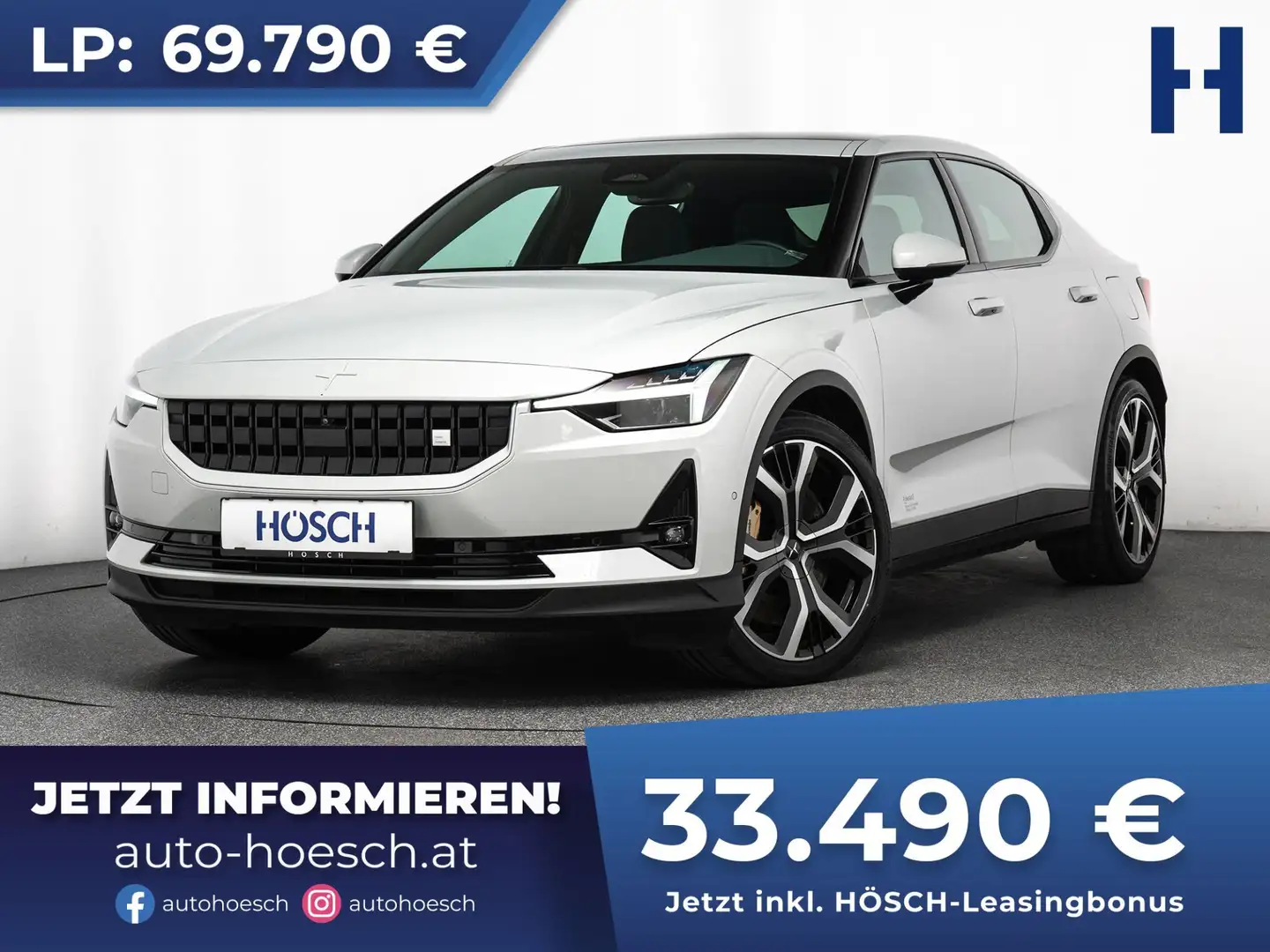 Polestar 2 Long Range Dual Motor PERFORMANCE PLUS -52% Silber - 1