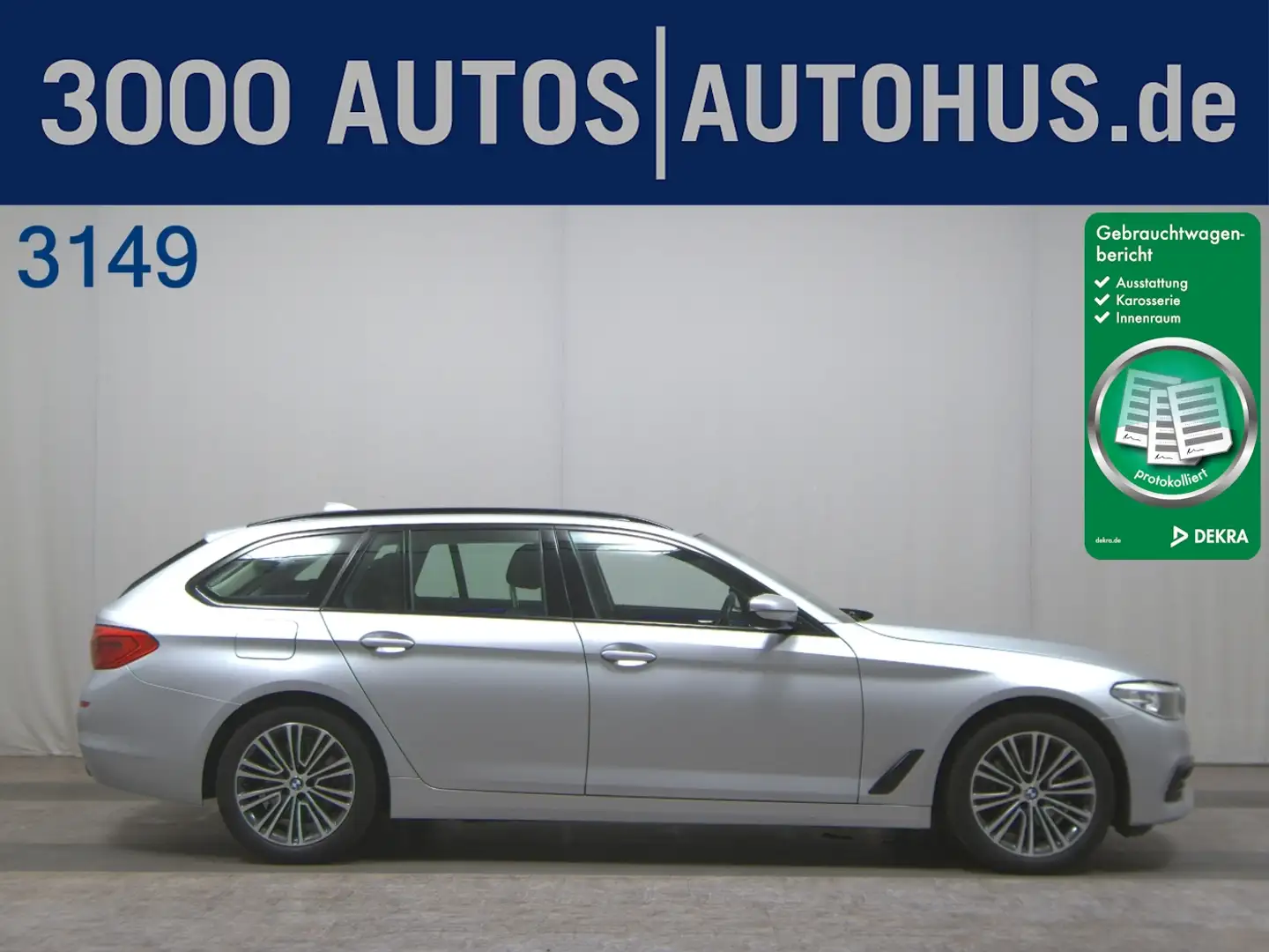 BMW 520 i Touring Sport Line Navi LED Leder RFK Silber - 1