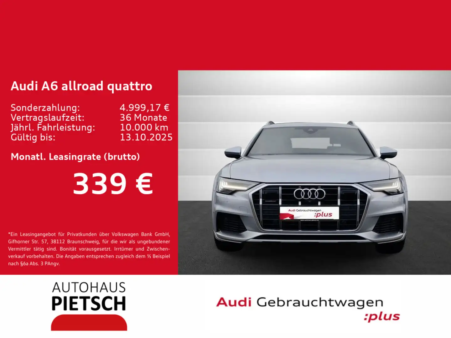 Audi A6 allroad A6 allroad 40 TDI quattro Matrix AHK ACC 360° Argent - 1