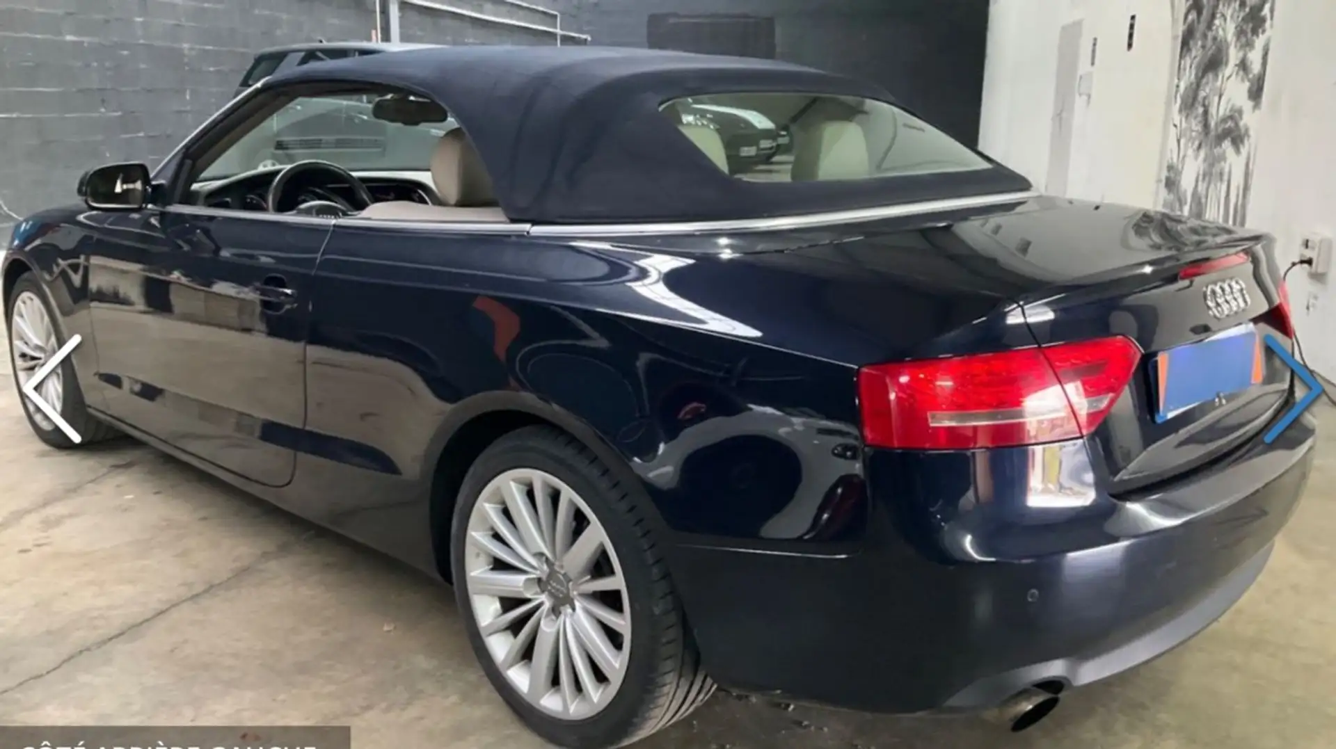 Audi A5 Cabriolet 2.0 TFSI multitronic 211ch bleue marine capote Blau - 2