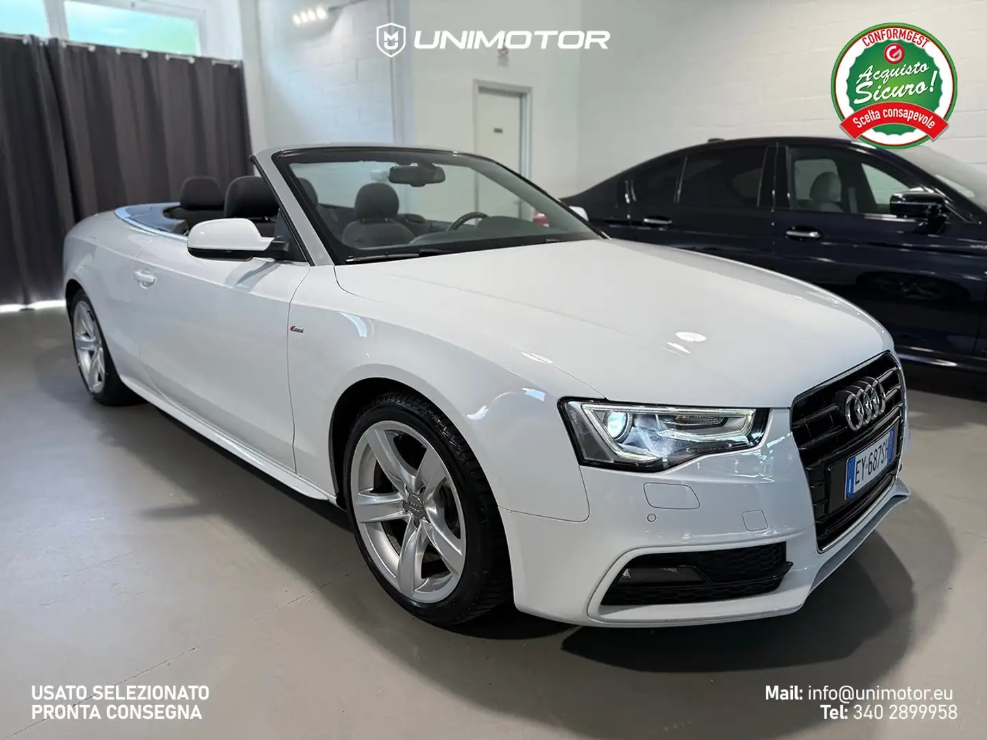 Audi A5 Cabrio S line 2.0 TDI 190cv Multitronic Blanc - 1