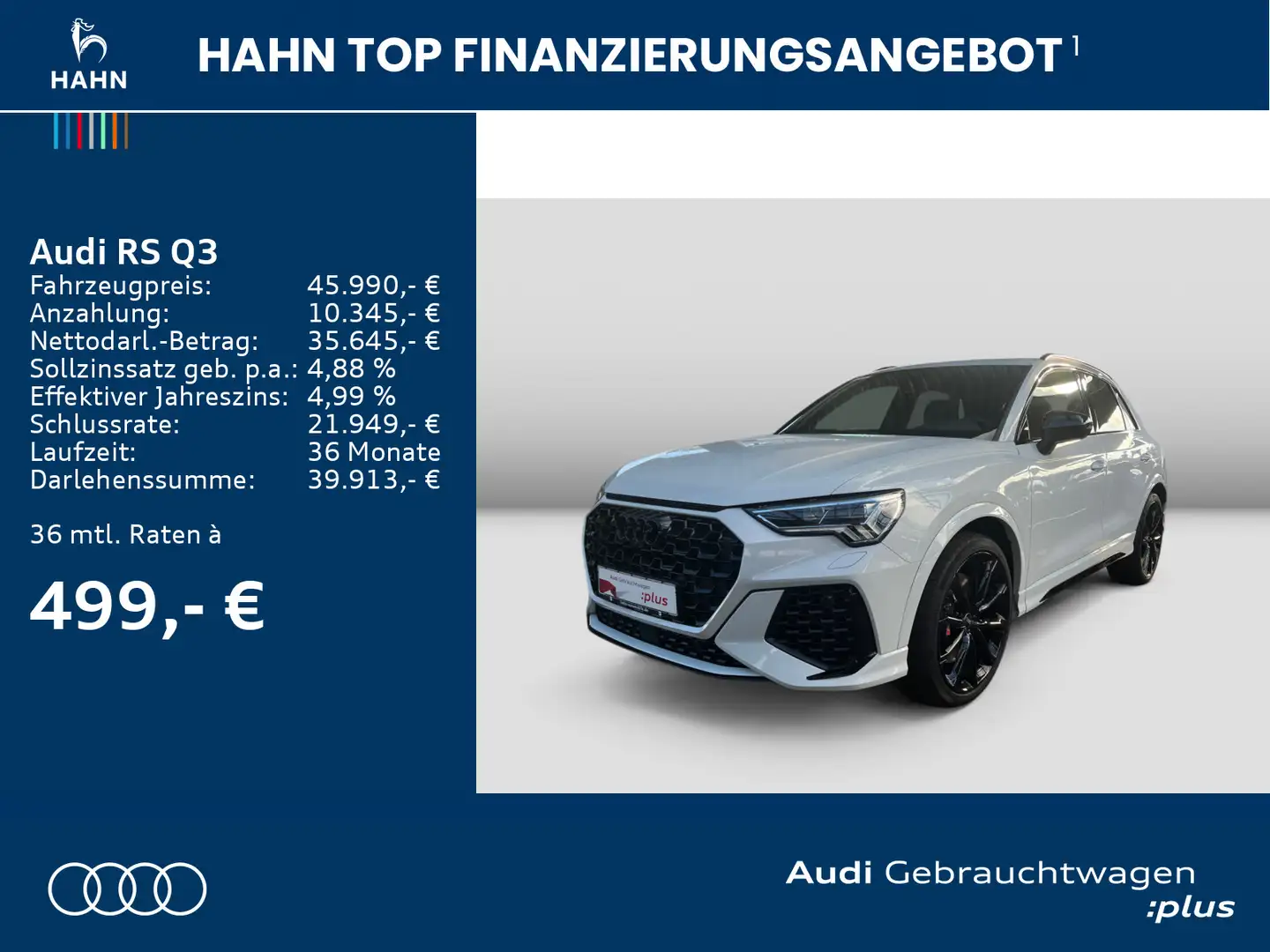Audi RS Q3 2.5TFSI S-Trc Virtual CAM ACC LED Blanc - 2