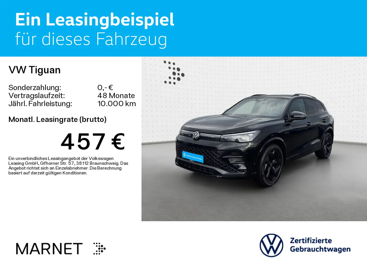 Volkswagen Tiguan 1.5 eTSI DSG R-Line Black Style Navi*AHK* Schwarz - 2