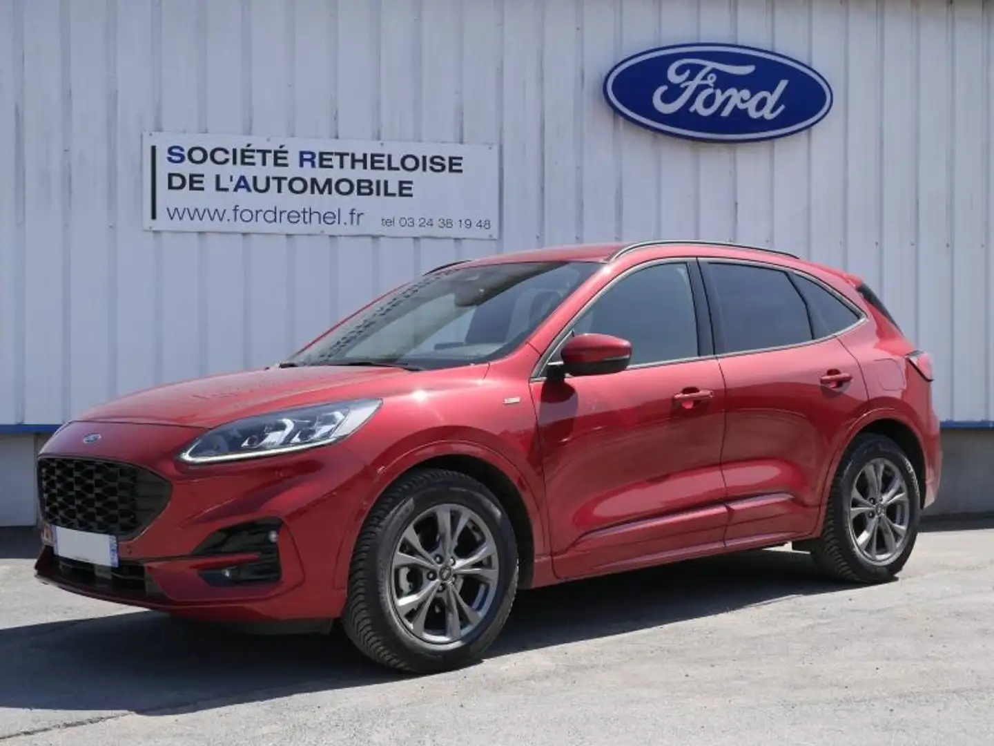 Ford Kuga 2.5 Duratec 190ch FHEV E85 ST-Line X BVA Rouge - 1