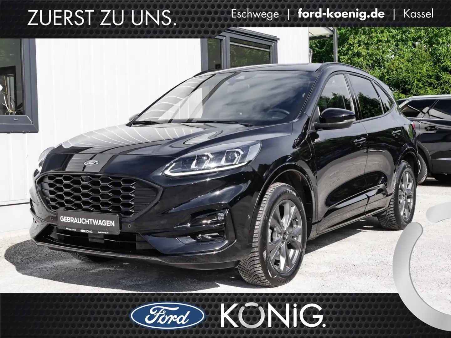 Ford Kuga ST-Line Plug-in-Hybrid AHK+ACC+Head-Up+Navi Klima Zwart - 1