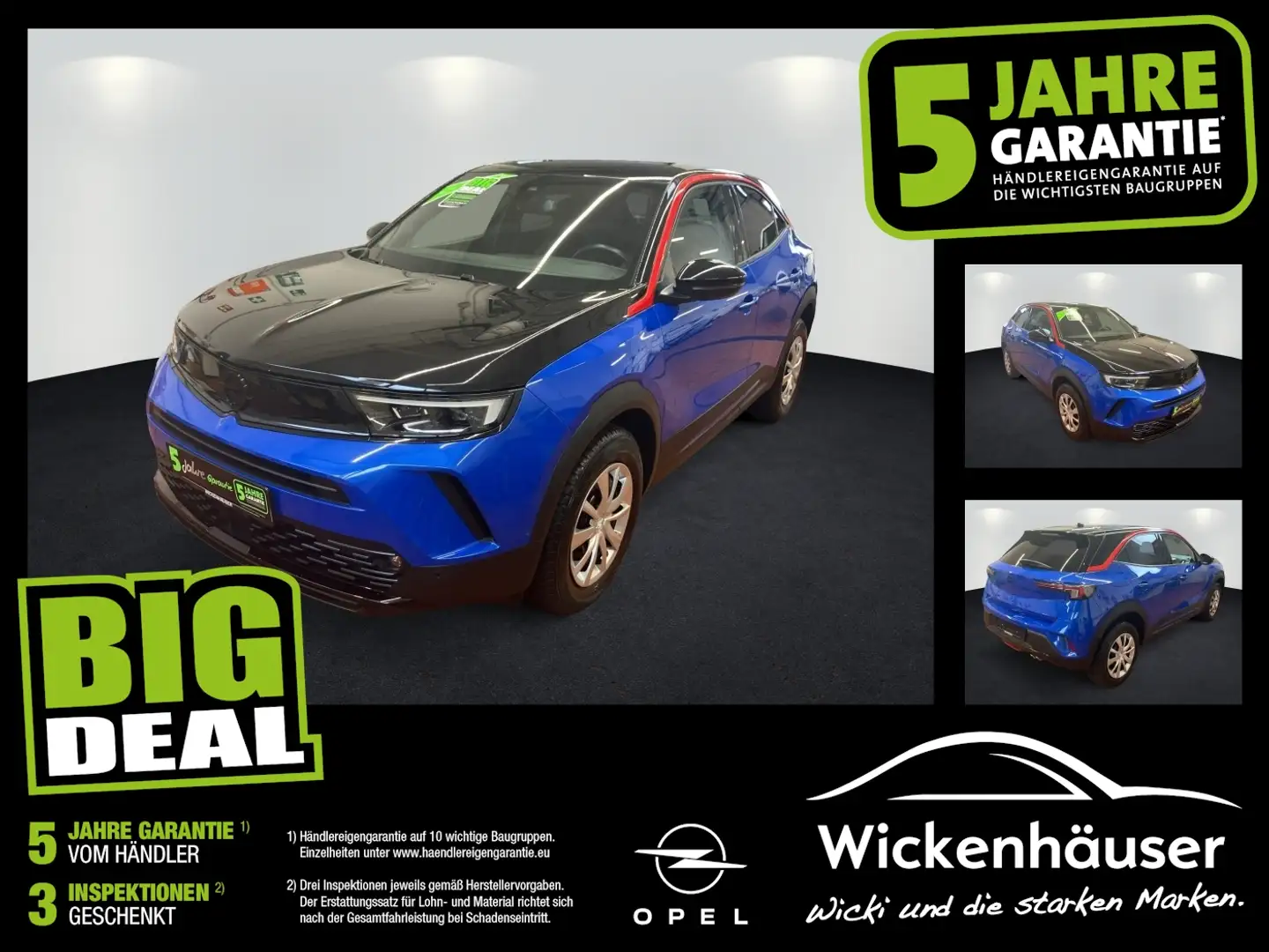 Opel Mokka 1.2 Turbo GS Line ACC+LED+Navi+SHZ+Kam.+LM Blau - 1