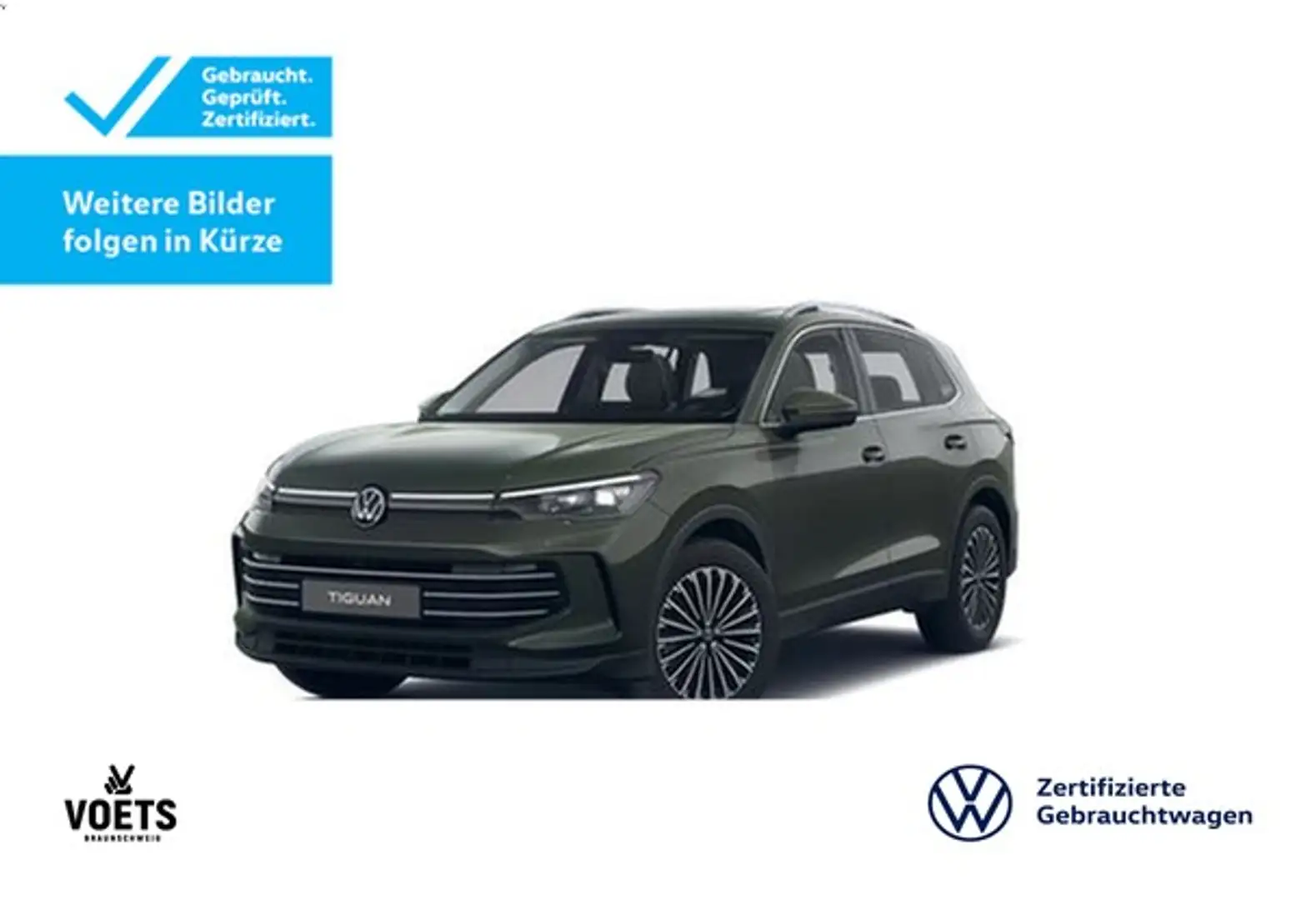 Volkswagen Tiguan Elegance 2.0 TDI DSG LED+HuD+ACC Grün - 1