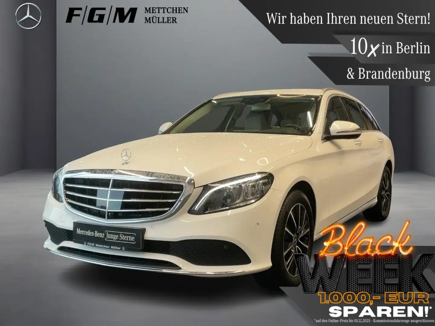 Mercedes-Benz C 220 T d Exclusive Burm|HeadUp|KeyGo|MBeam|TWA Weiß - 1