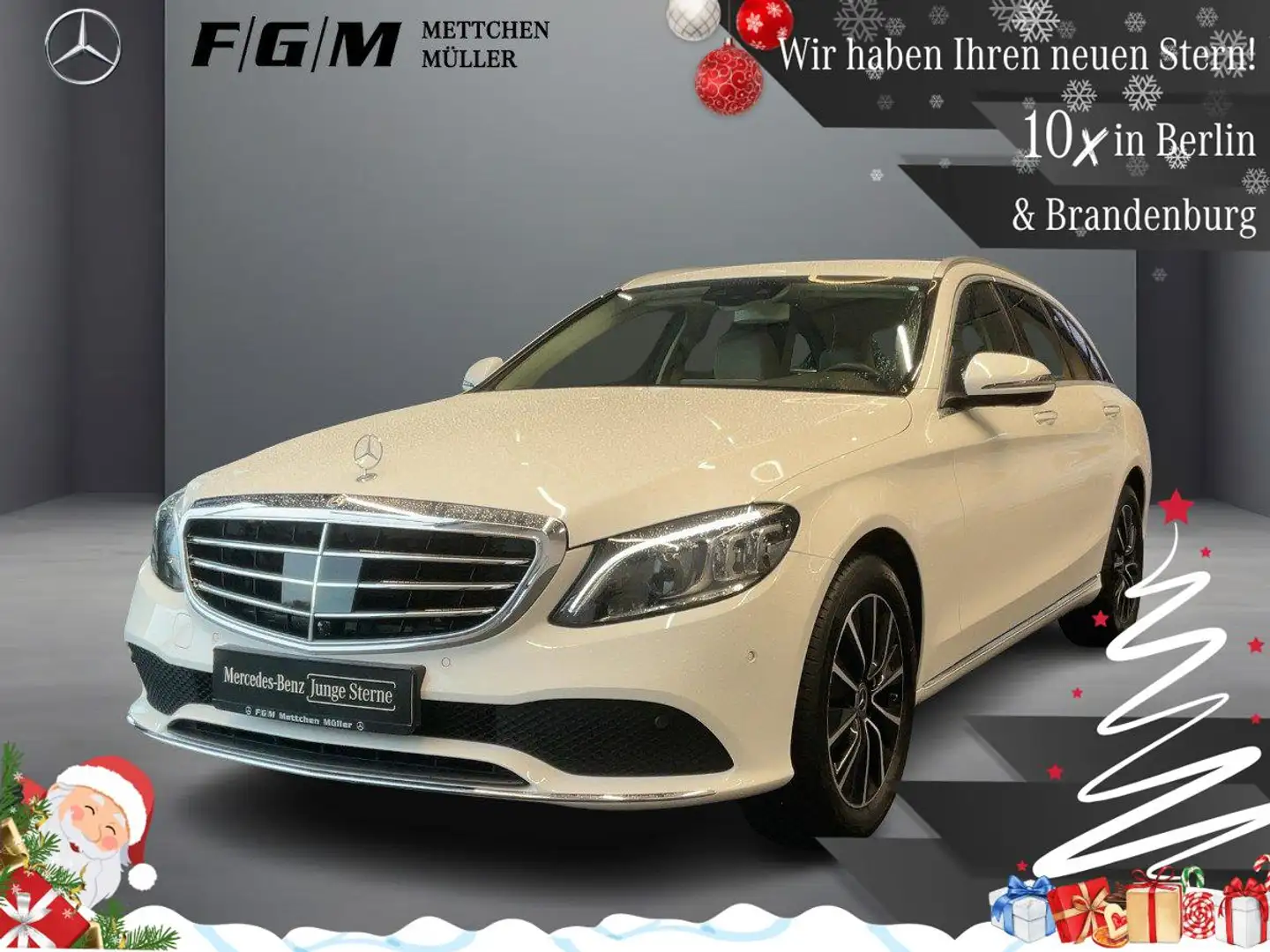 Mercedes-Benz C 220 T d Exclusive Burm|HeadUp|KeyGo|MBeam|TWA Blanc - 1