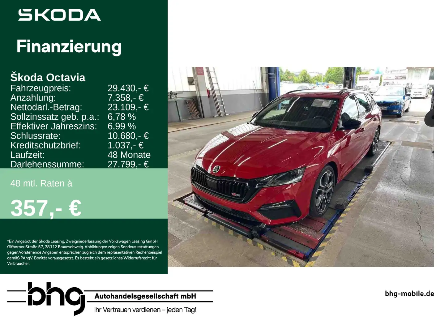 Skoda Octavia Combi 2.0 TDI DSG RS Rot - 1