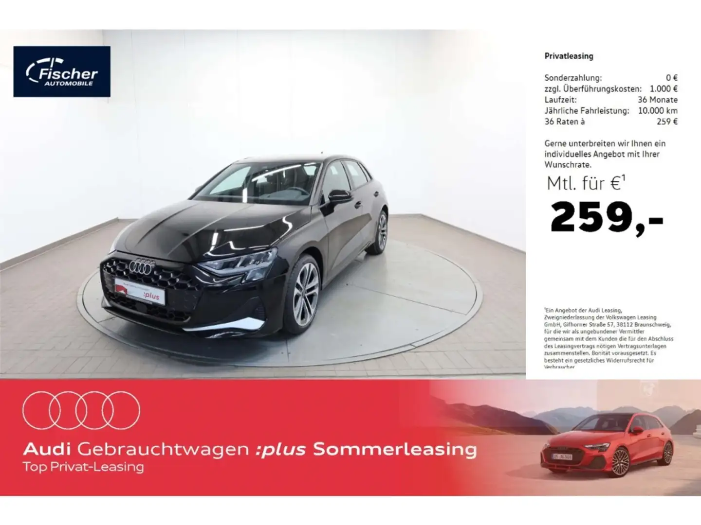 Audi A3 Sportback 35 TDI advanced Schwarz - 1