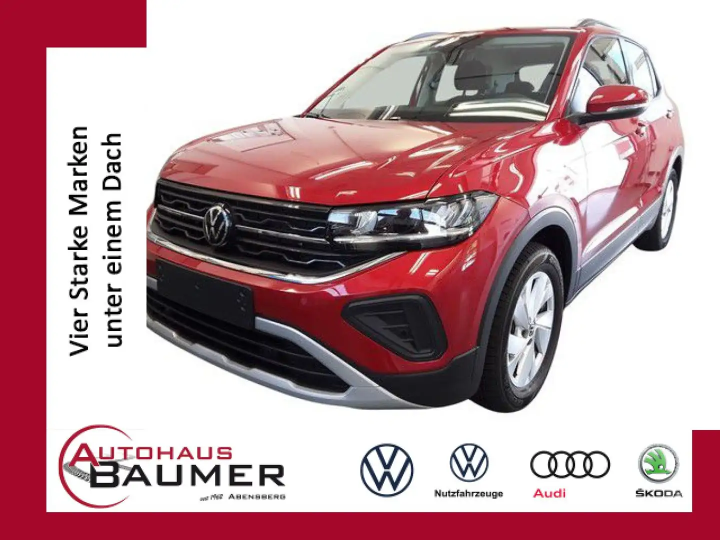 Volkswagen T-Cross Life 1.0 TSI DSG AHK Navi LED ACC Klima Rouge - 1