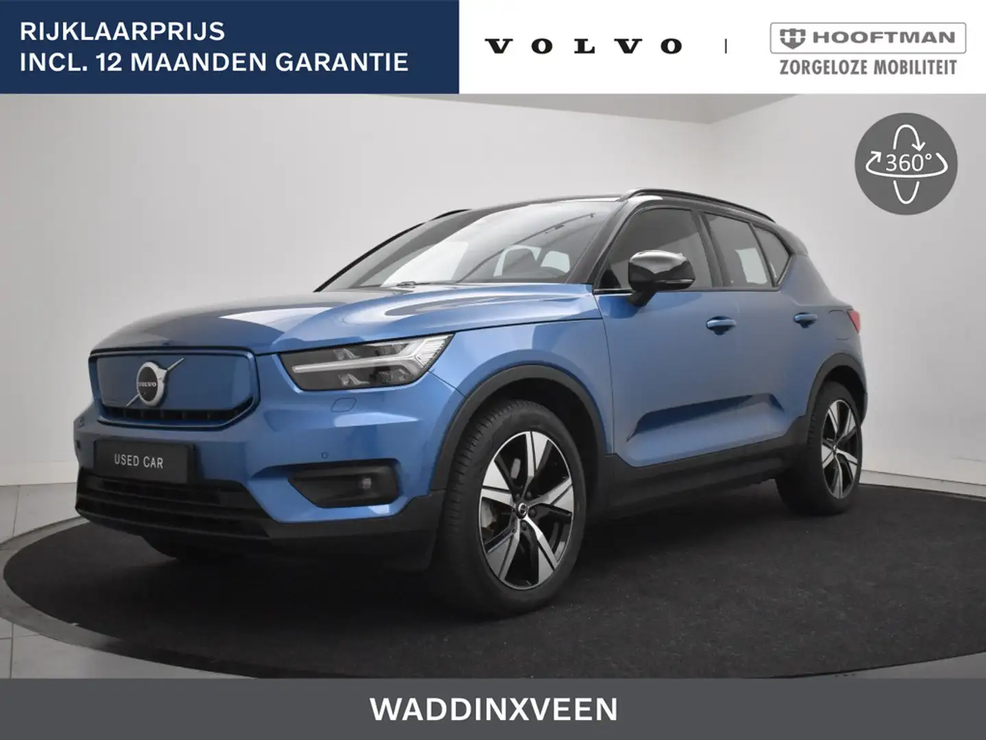 Volvo XC40 RECHARGE P8 INTRO EDITION 360GR CAM SCHUIFDAK HARM Blauw - 1