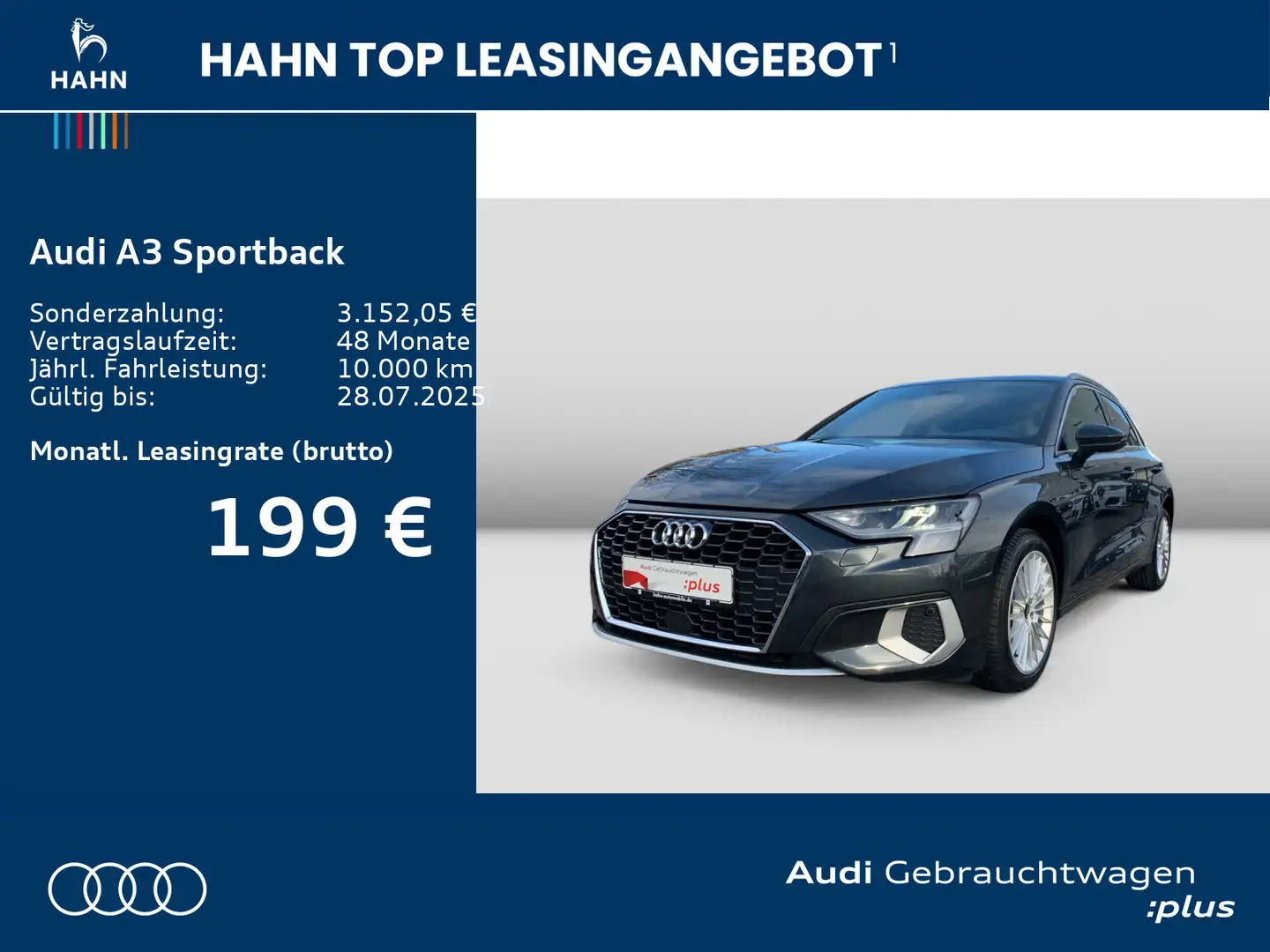 Audi A3 35 TFSI advanced S tronic AHK Smart Grau - 2