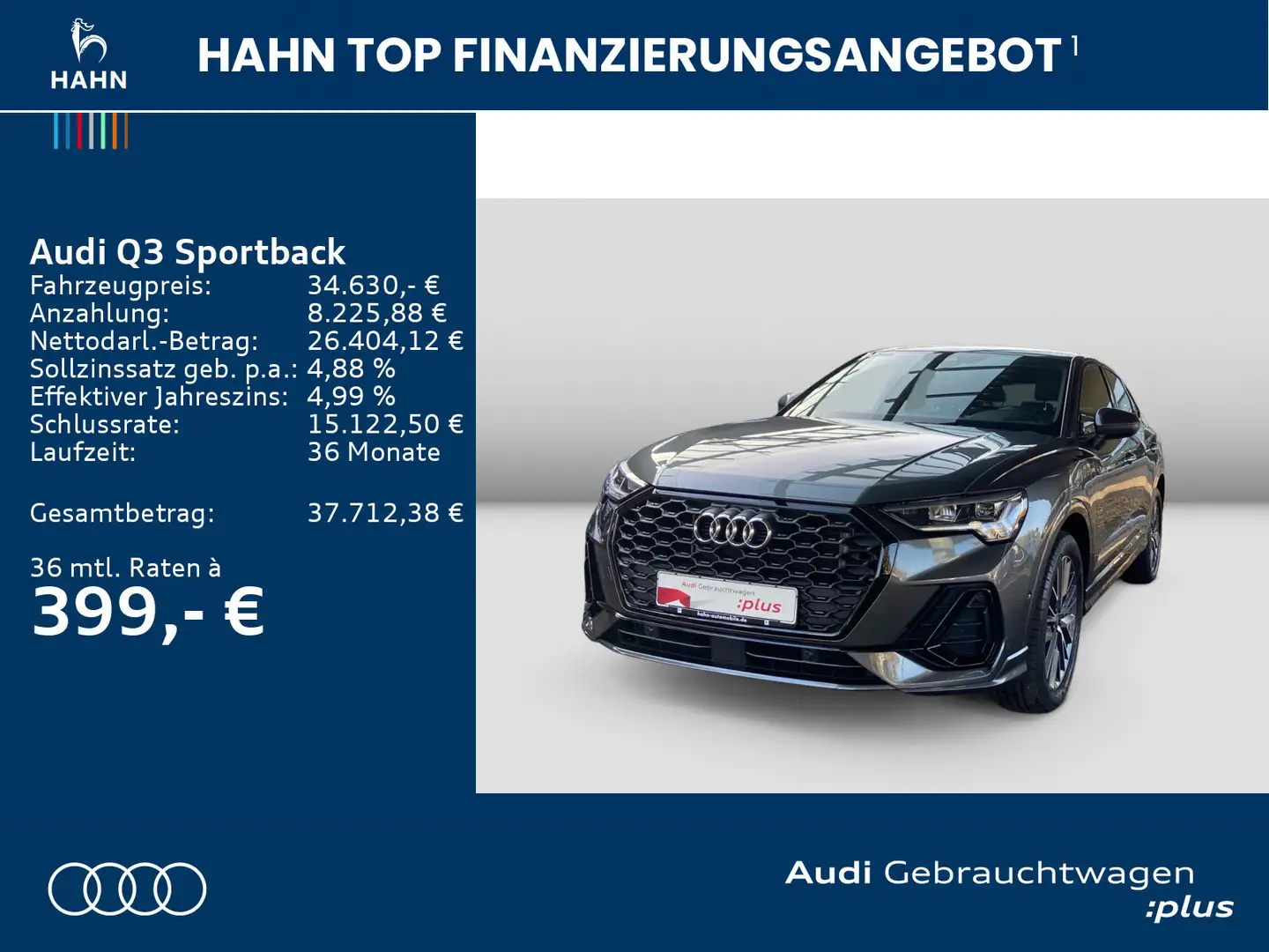 Audi Q3 45TFSIe S-trc S line Virtual Navi L Grijs - 2