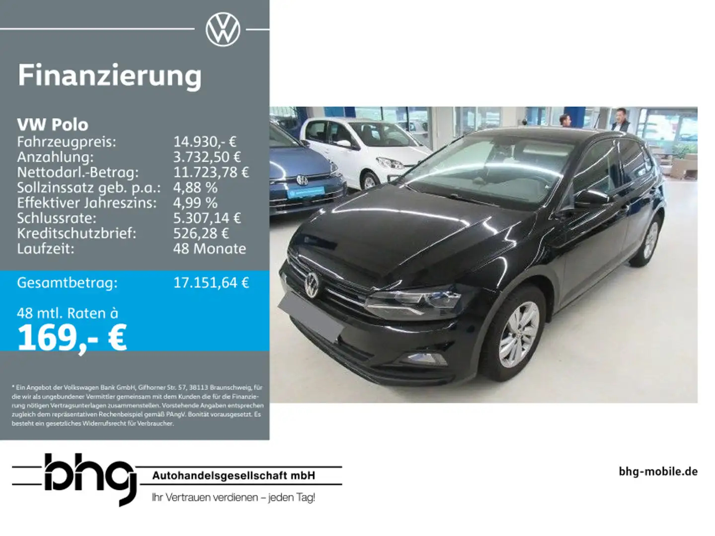 Volkswagen Polo 1.0 TSI COMFORTLINE #SITZHEIZUNG #EINPARKHI Schwarz - 1