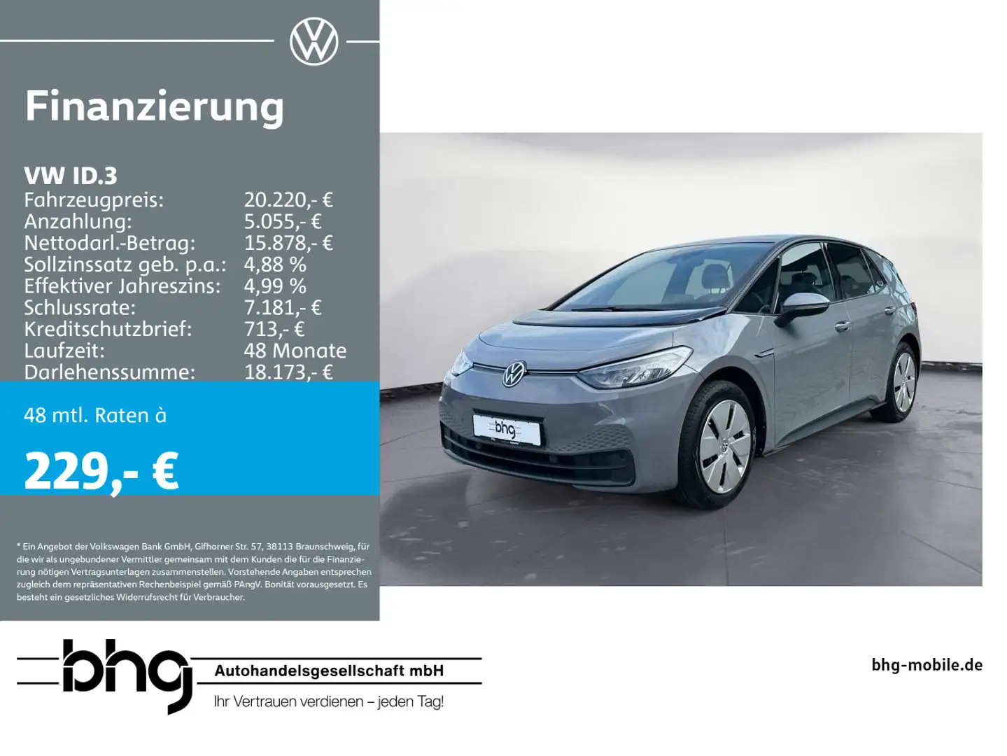 Volkswagen ID.3 Performance Upgrade Pure Grijs - 1