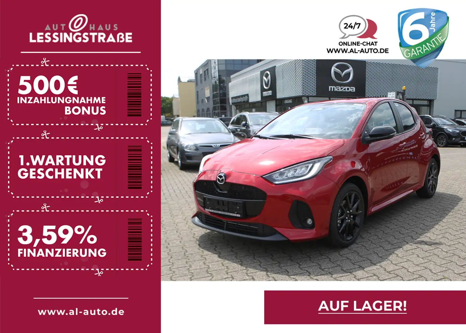 Mazda 2 Hybrid 1.5L VVT-i 116PS Aut. HOMURA SoMo Rot - 1