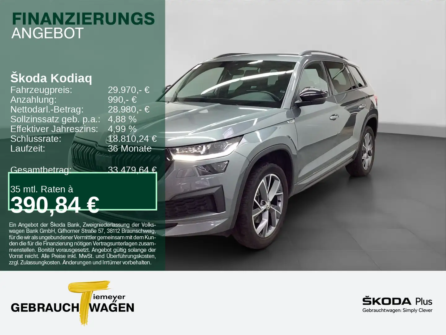 Skoda Kodiaq 2.0 TDI DSG SPORTLINE MATRIX NAVI VIRTUAL Grau - 1