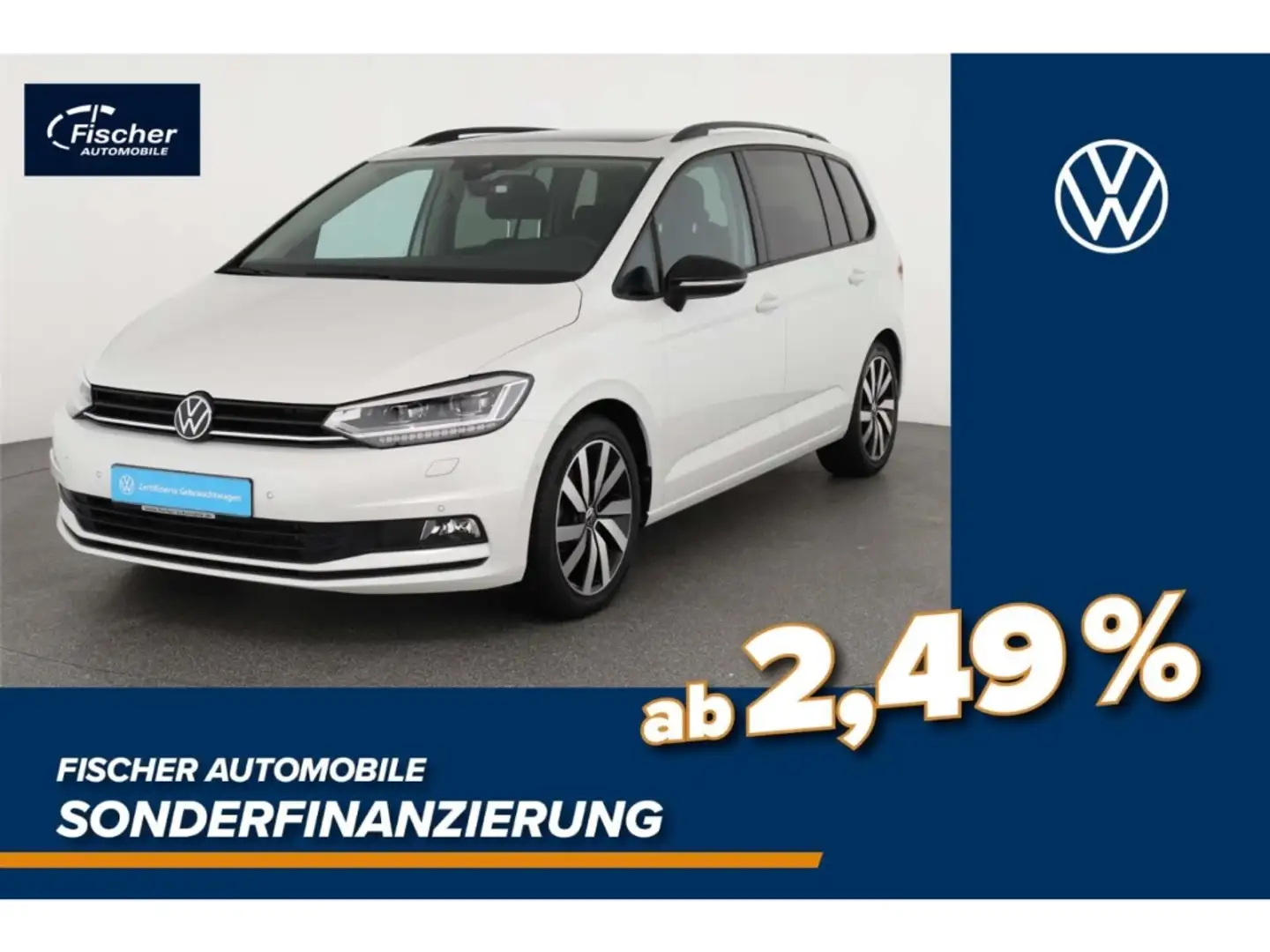Volkswagen Touran 1.5 TSI Highline Black Style DSG AHK/Pano Weiß - 1