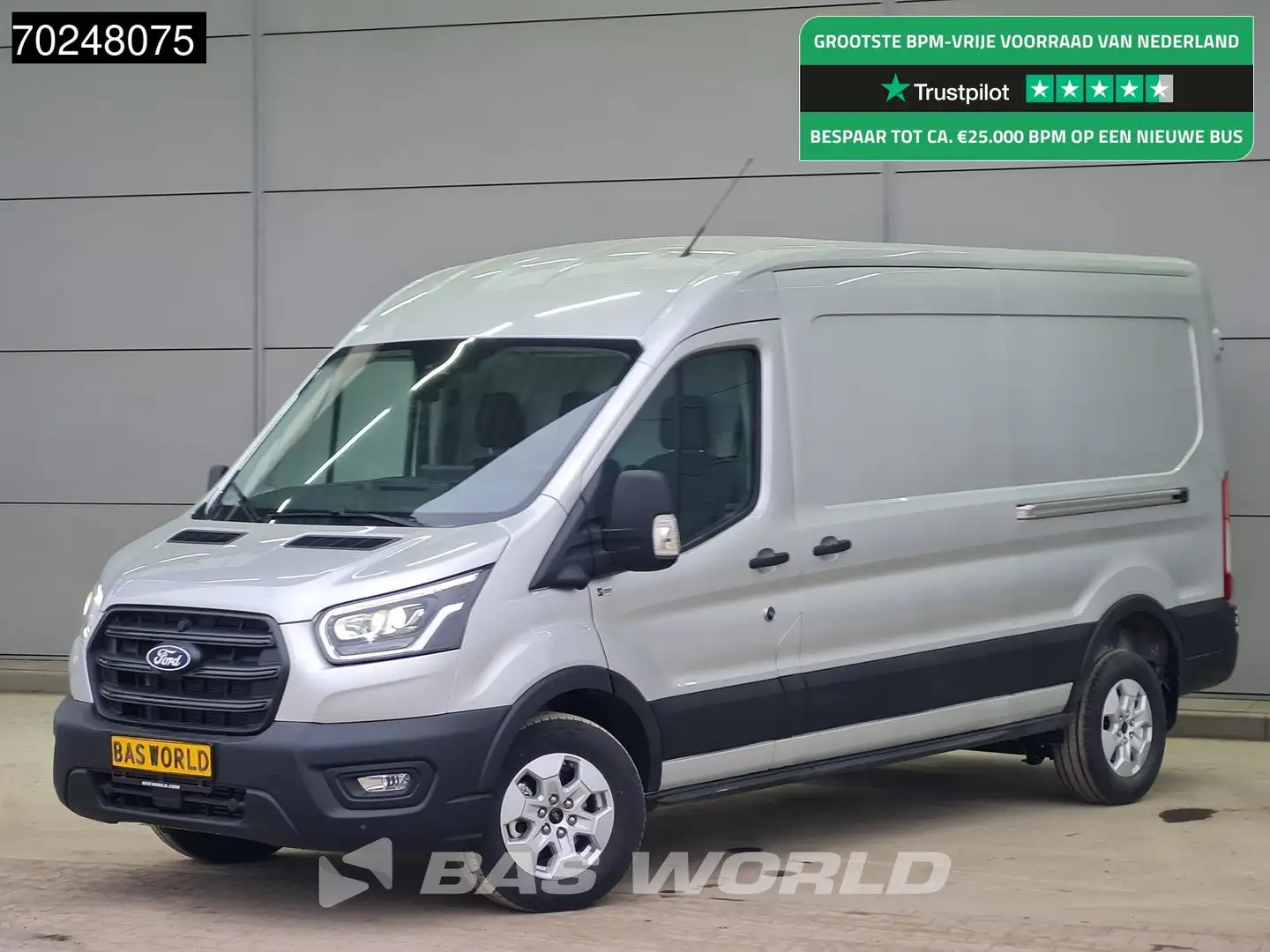Ford Transit 165pk Automaat Limited Dubbele schuifdeur L3H2 ACC Zilver - 1
