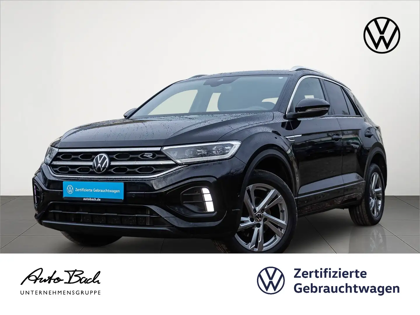 Volkswagen T-Roc 1.5TSI R-Line DSG Navi LED ACC CarPlay AHK Noir - 1