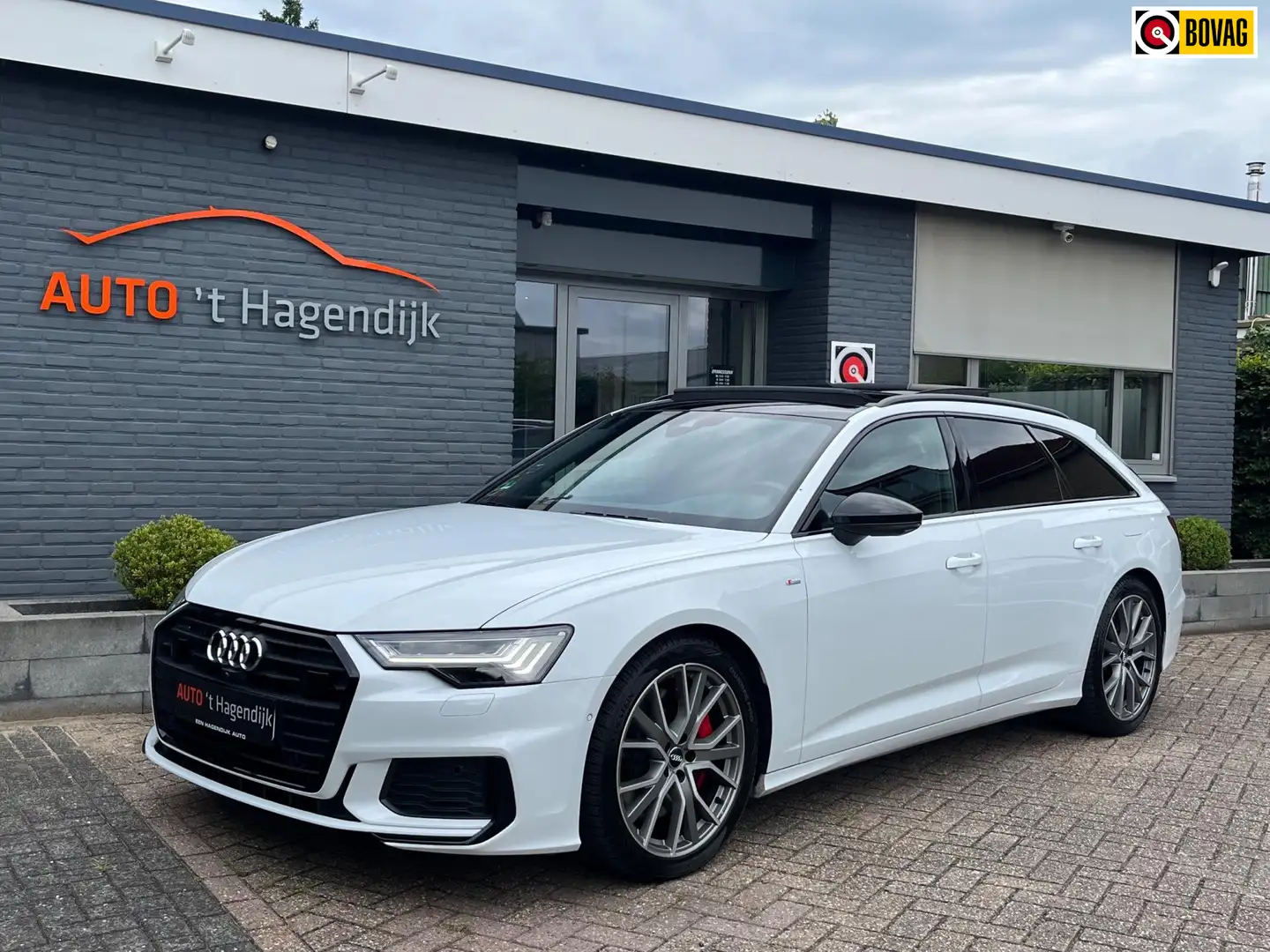 Audi A6 Avant 55 TFSI e quattro pano trekh 1EIG 360gr lede Wit - 1