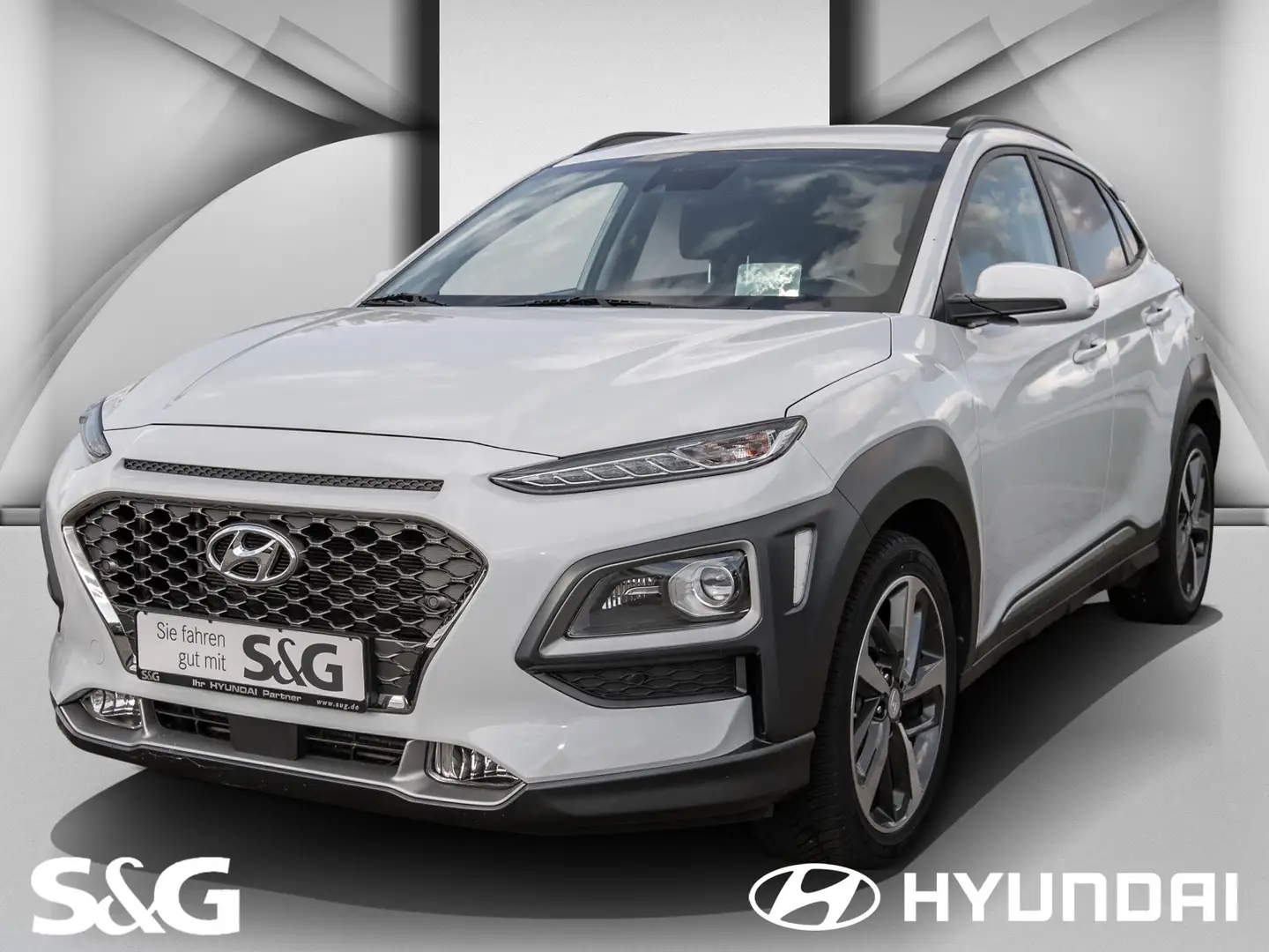 Hyundai KONA 1.6 T-GDi Premium+ASSISTENTEN+VOLL LED+TOP Weiß - 1