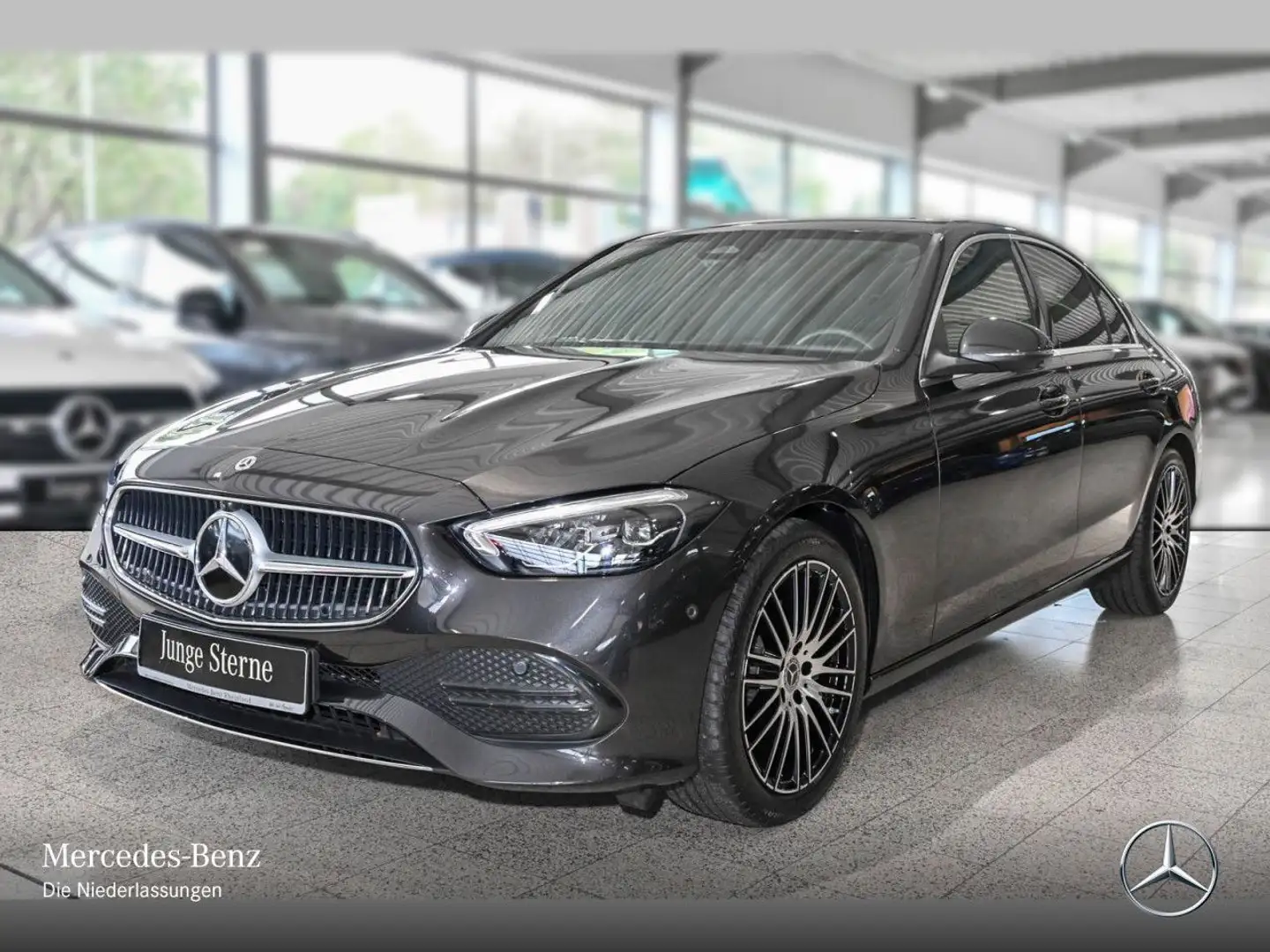 Mercedes-Benz C 200 AVANTG+360+LED+TOTW+KEYLESS+9G Gris - 2