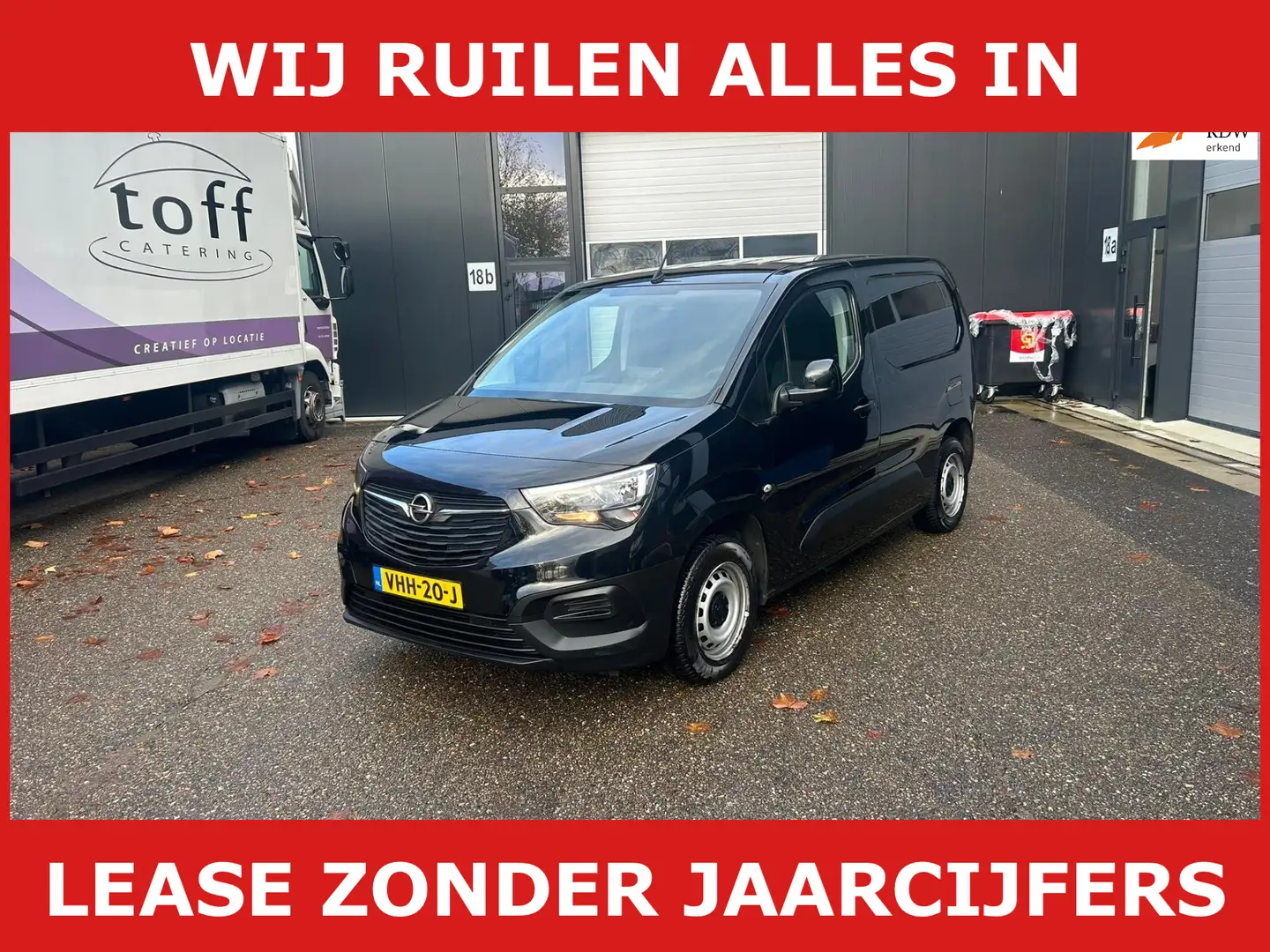 Opel Combo Airco/nav//102pk/euro/6 Zwart - 1