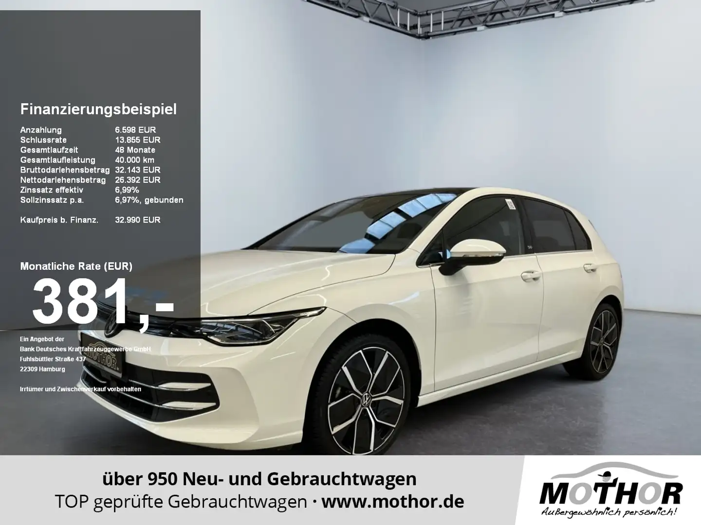 Volkswagen Golf VIII Edition 50 1.5 eTSI DSG Digital Cockpit Weiß - 1