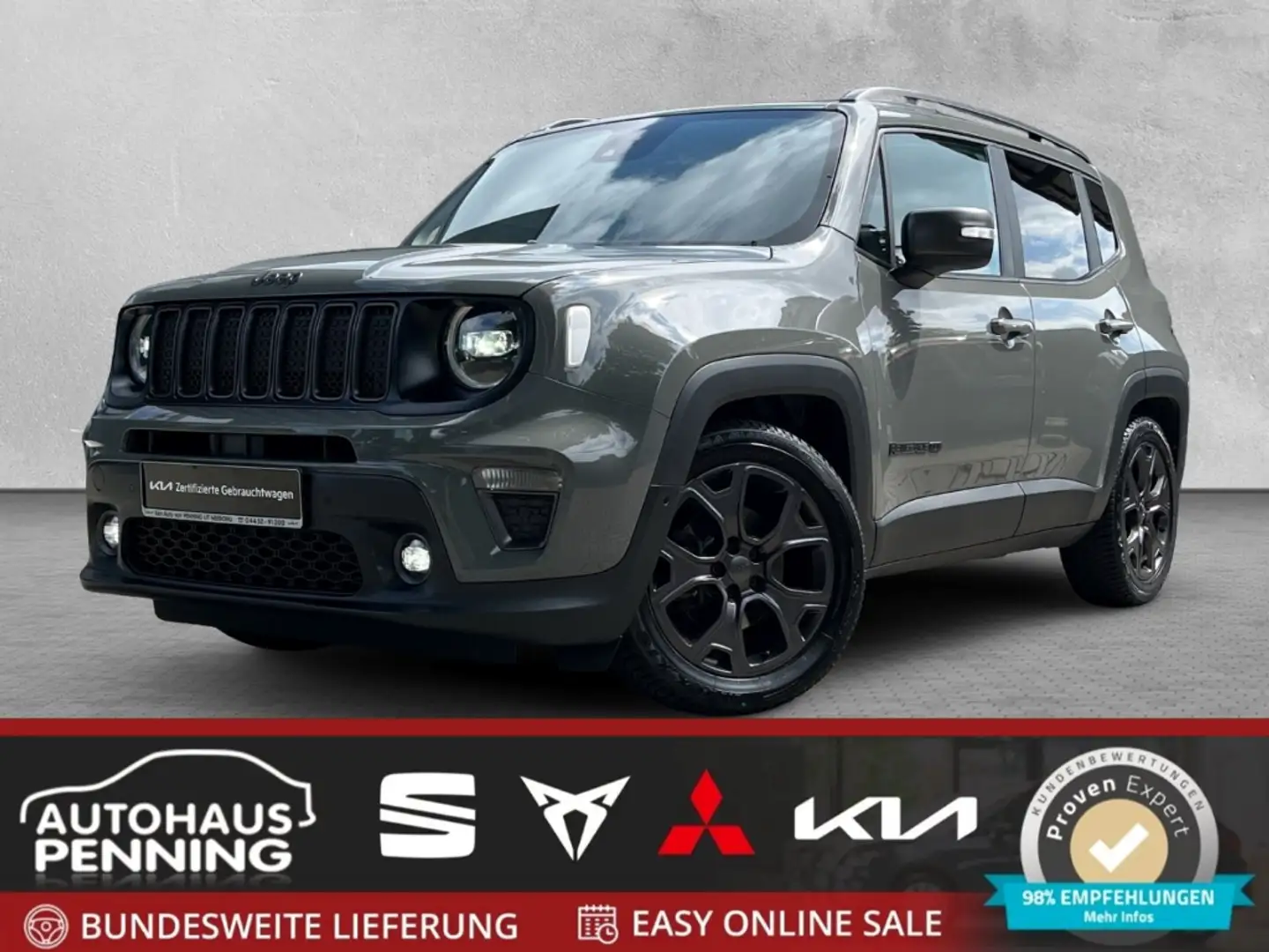 Jeep Renegade 1.3 T-GDI Limited FWD ACC Notbremsass. Grau - 1