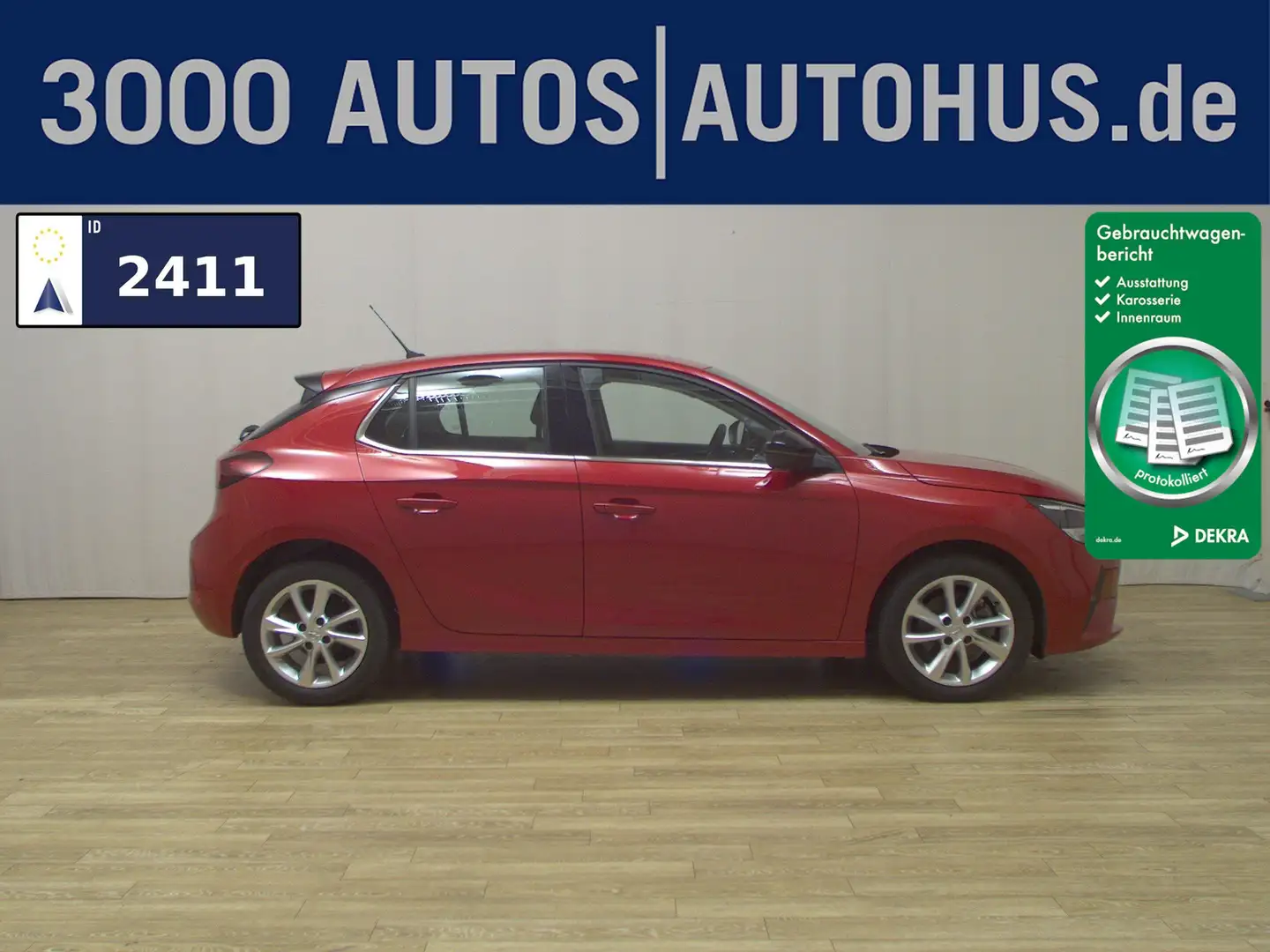 Opel Corsa 1.2 Turbo Elegance T-Leder LED Shz PDC Rojo - 1