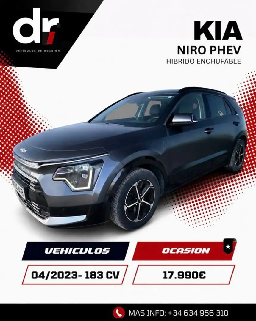 Kia Niro 1.6 GDi PHEV 183 CV Drive Gris - 1
