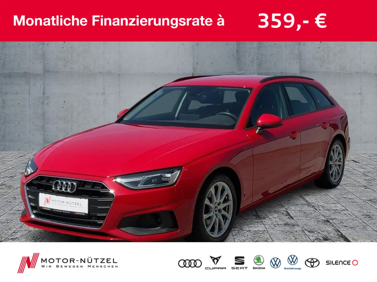 Audi A4 35TFSI LED+NAV+SHZ+GRA+DAB+SRA+BT+LM17" Rot - 1