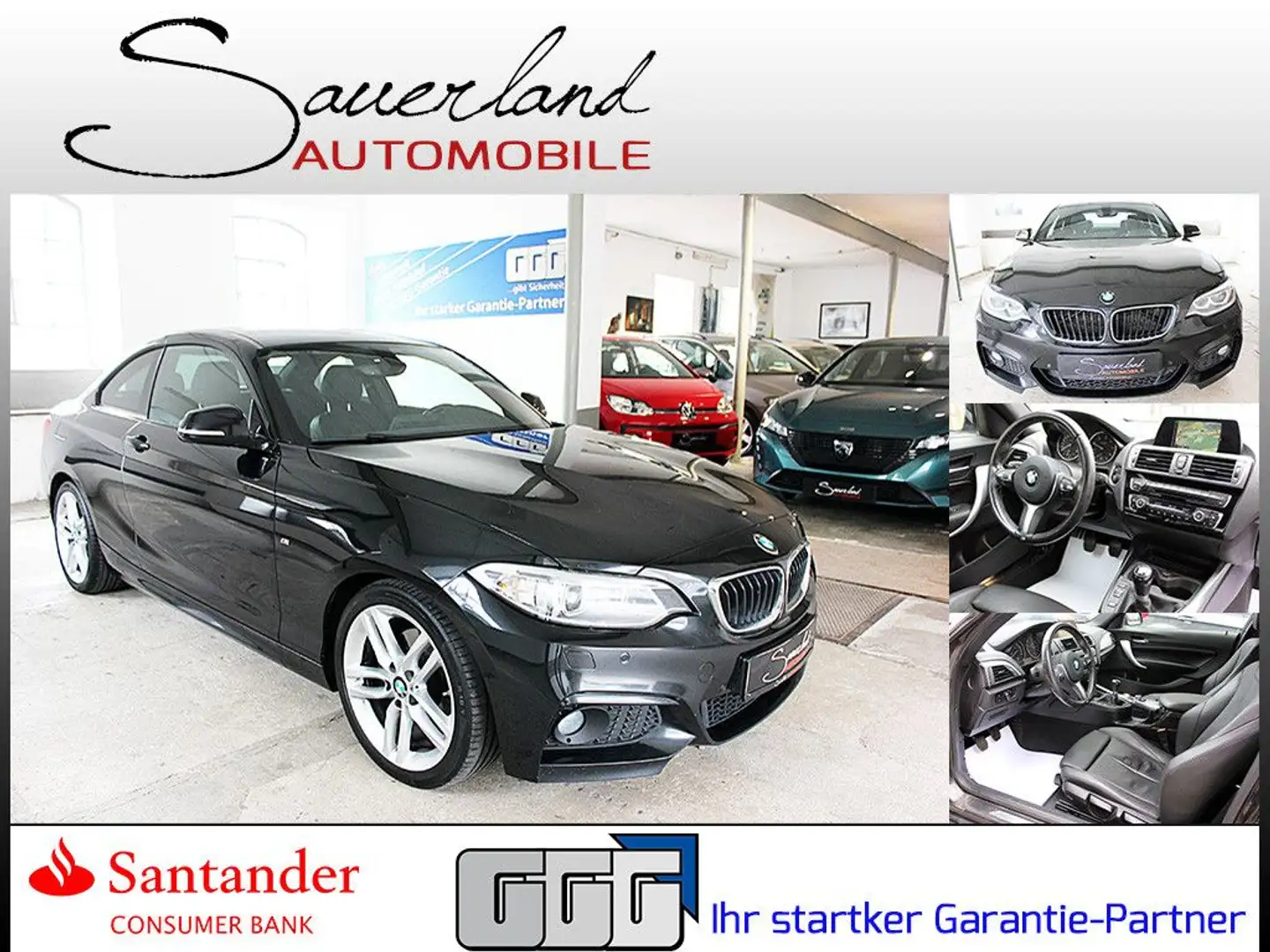 BMW 220 d Coupe M Sport NAVI LEDER BI-XENON Noir - 1