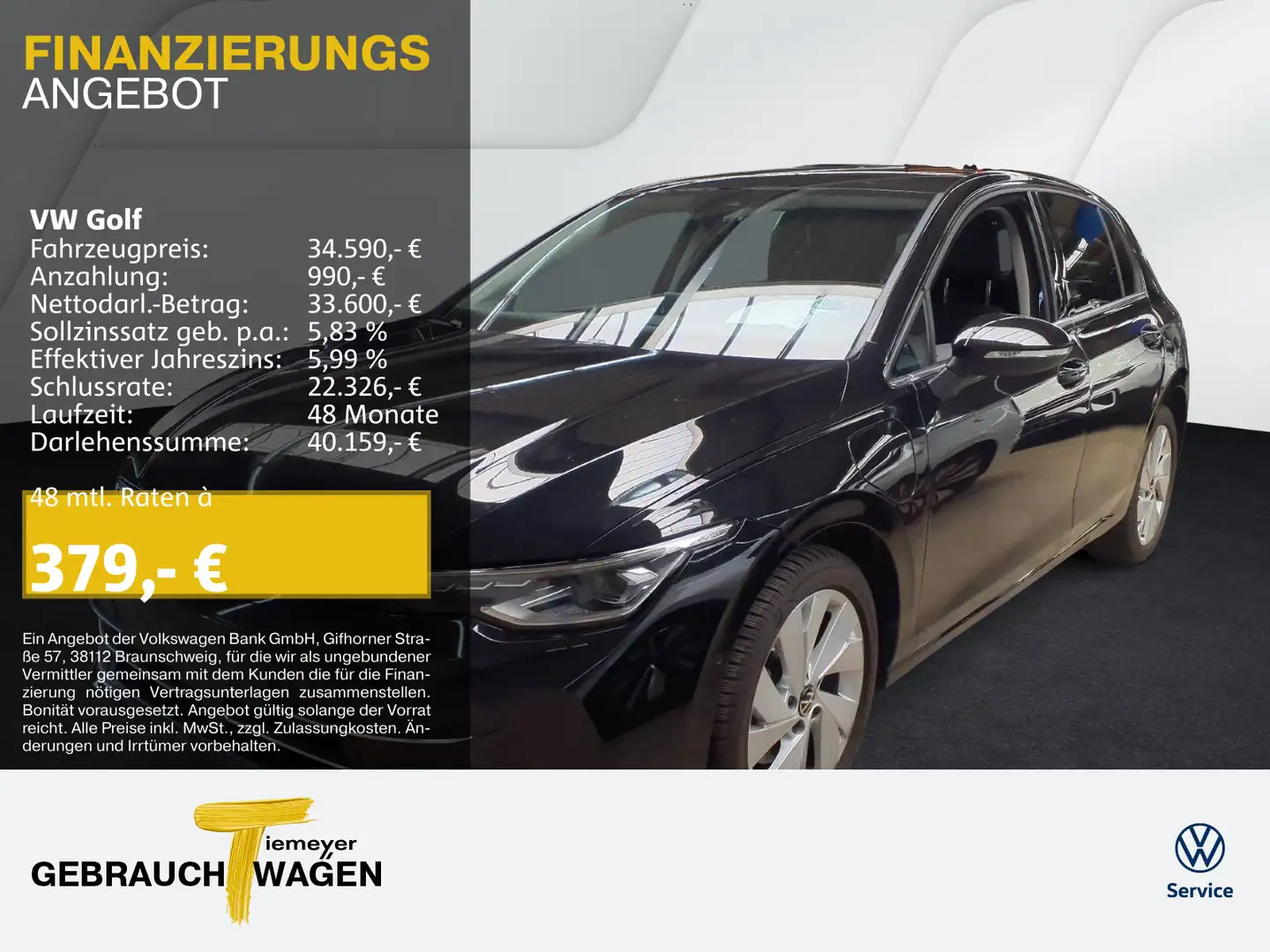 Volkswagen Golf 1.5 eHybrid STYLE LM18 IQ.LIGHT AHK Schwarz - 1