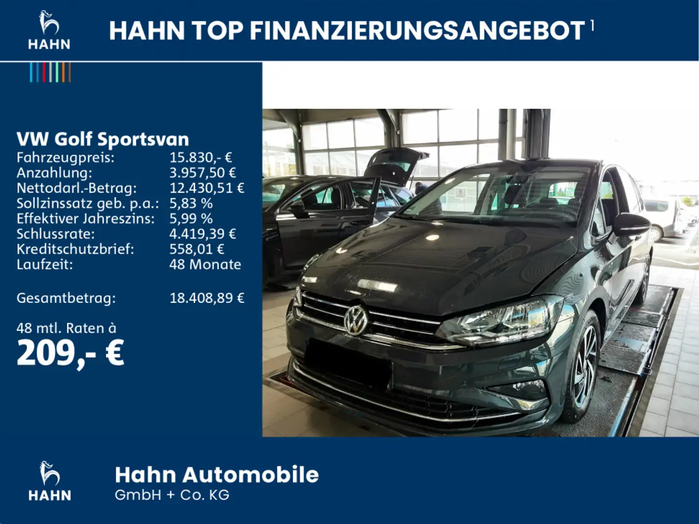 Volkswagen Golf Sportsvan Join 1.0TSI DSG ACC Navi PDC Clim Grau - 2